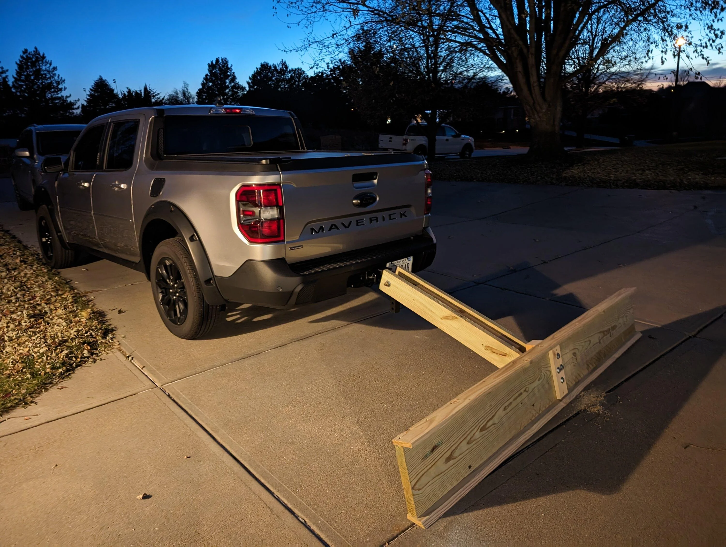 Ford Maverick DIY Hitch Snow Plow PXL_20231115_235824480.NIGHT