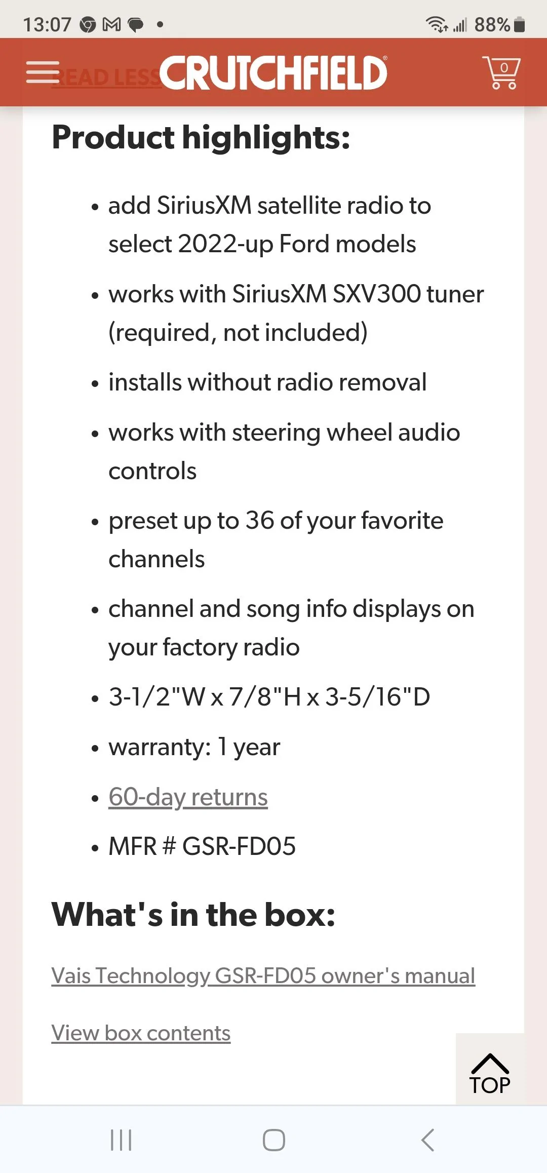 Ford Maverick Sirius XM Install in XL Hybrid- Commander Touch - Tool-Less (Almost) Screenshot_20231117_130759_Chrom