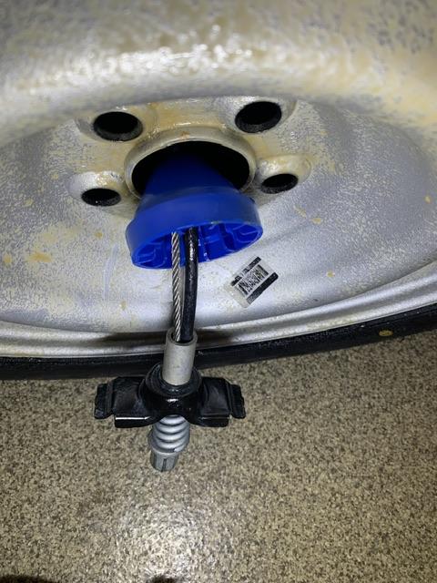 Ford Maverick Blue Cone on Full Size Spare Tire IMG_2422