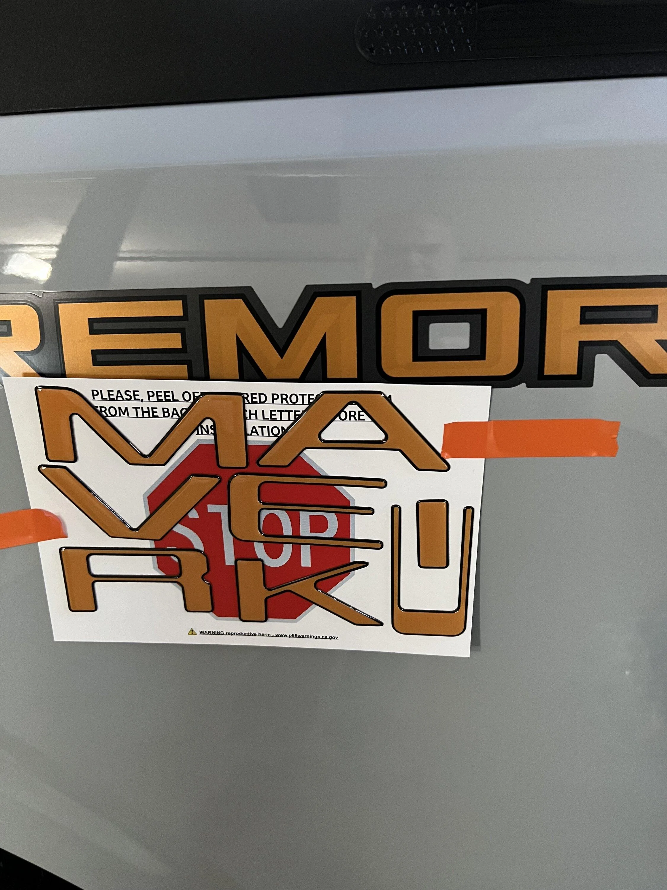 Ford Maverick Tremor Tailgate Letters Tremor Letters