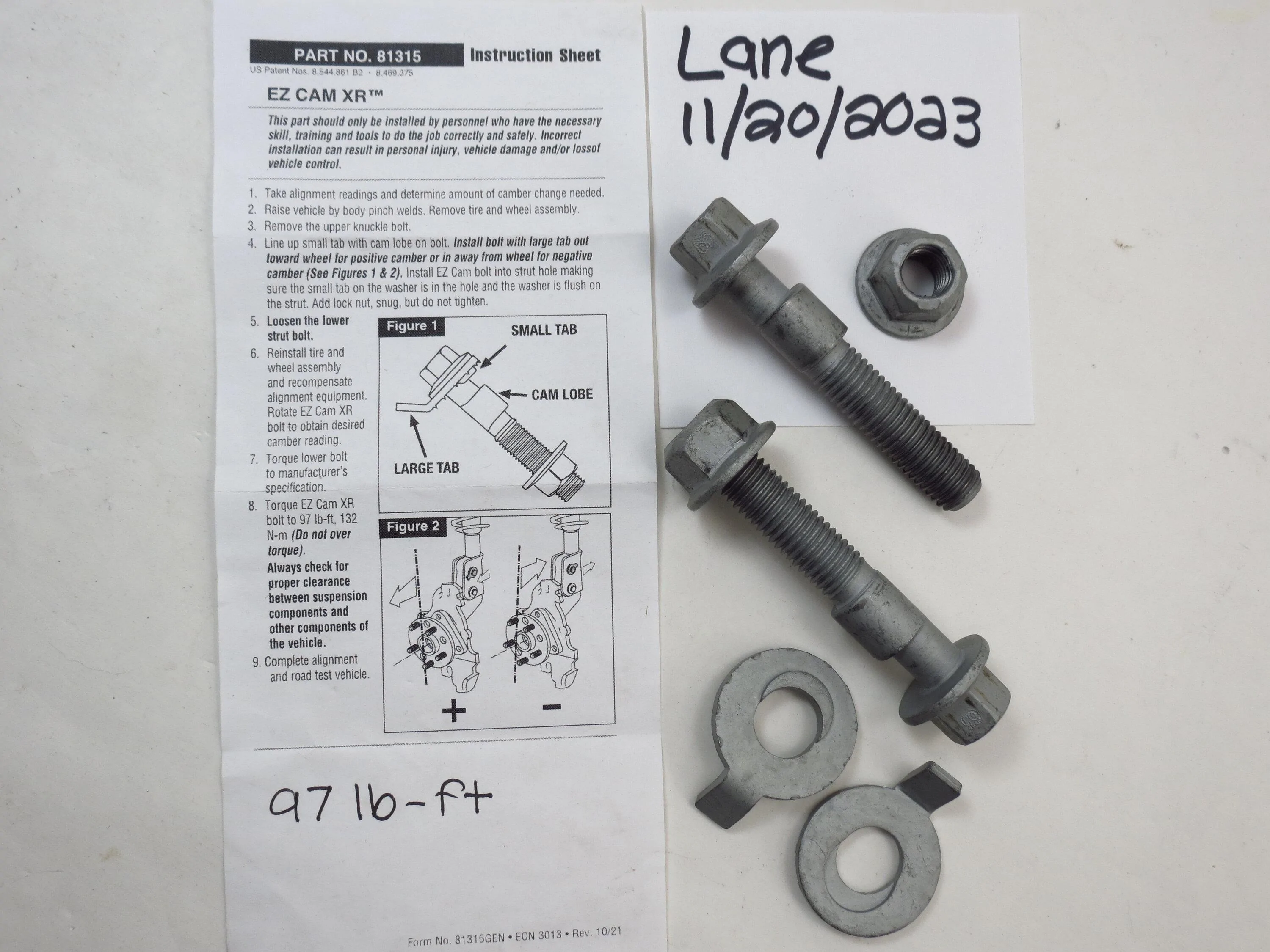Ford Maverick FS: Eibach Camber Bolt Kit (front) IMG_2655