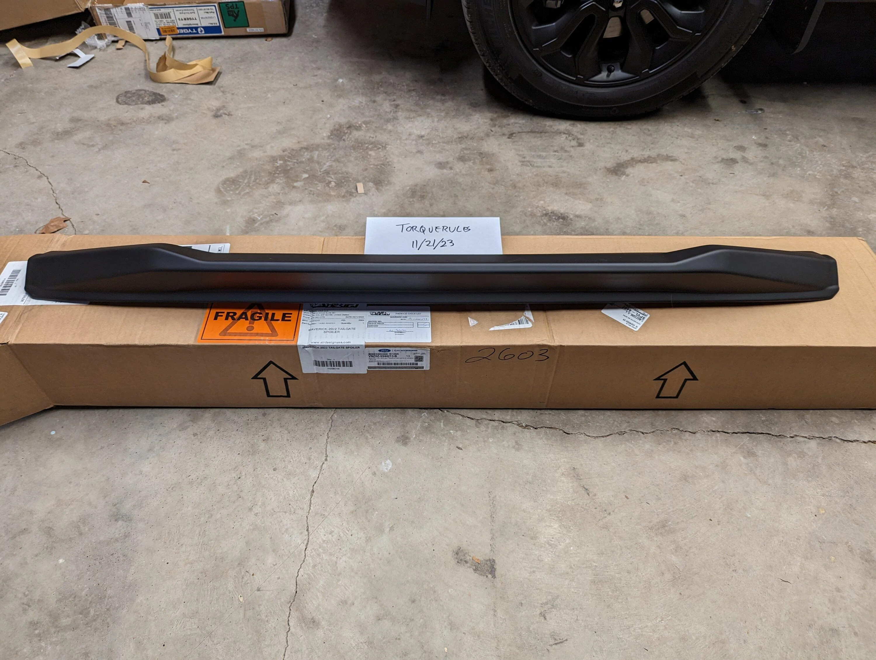 Ford Maverick Ford Accessories/Air Design tailgate spoiler.  NEW. PXL_20231121_205020501