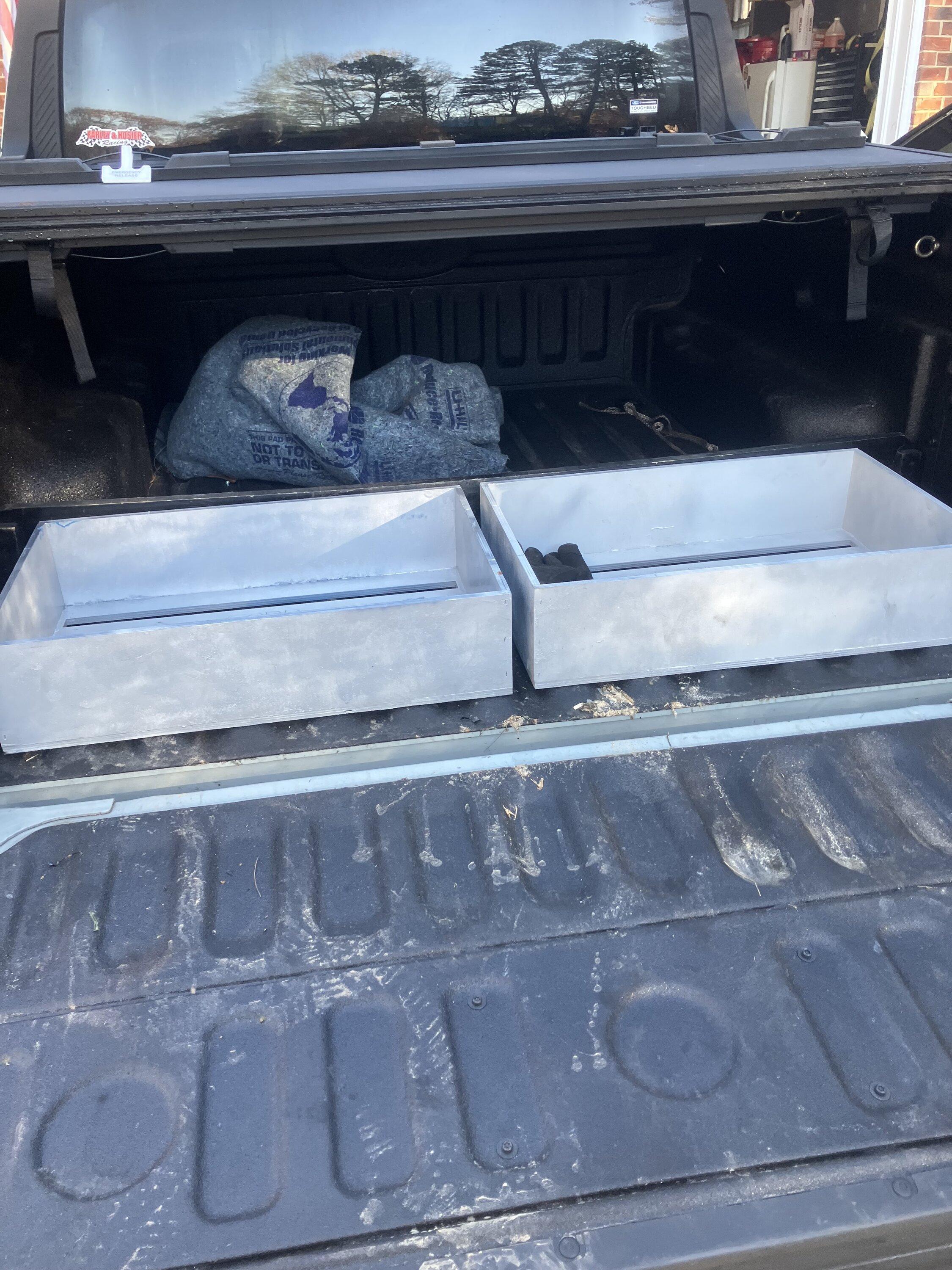 Ford Maverick DIY Bed Divider with Grocery Hooks IMG_2707