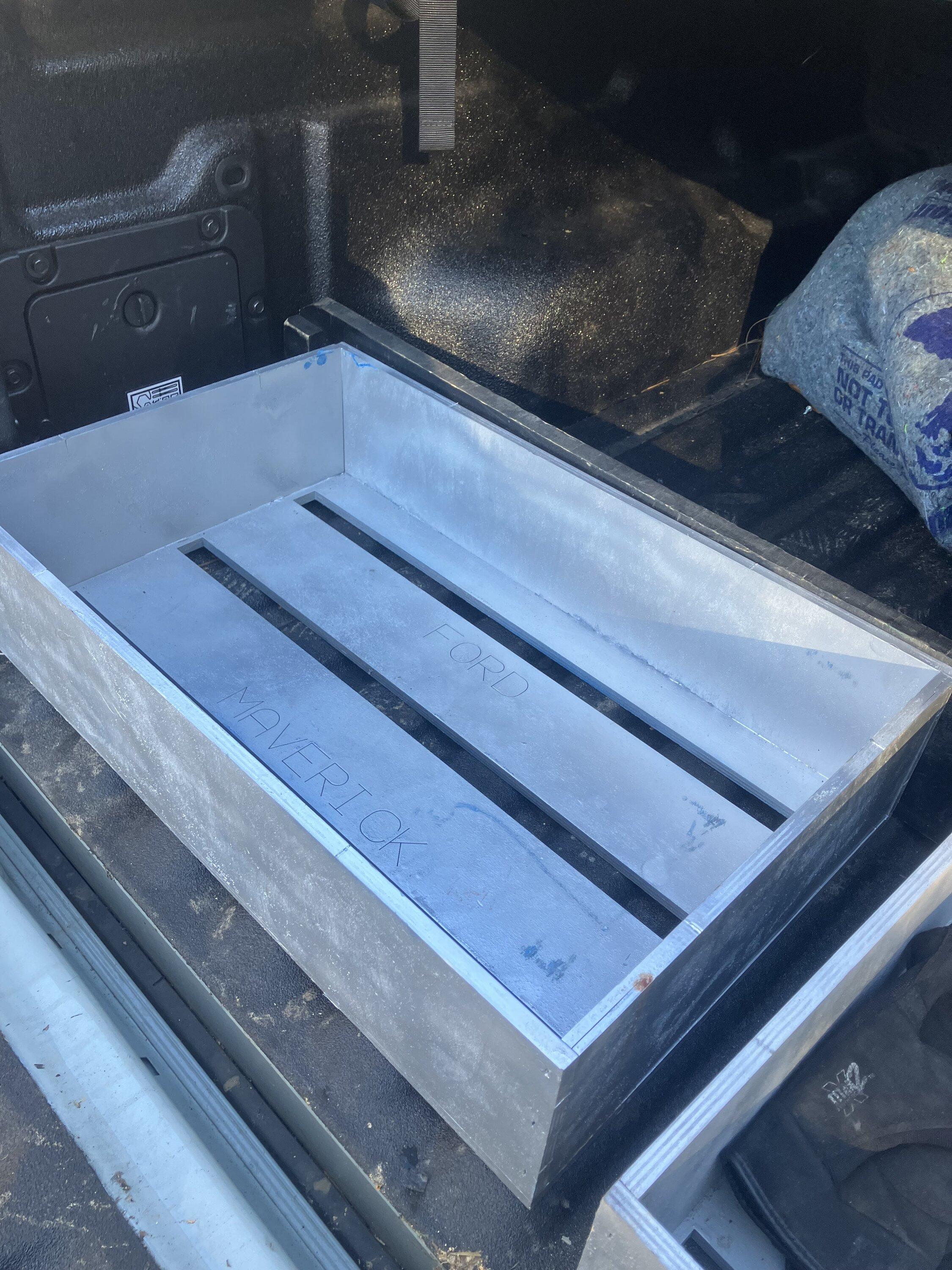 Ford Maverick DIY Bed Divider with Grocery Hooks IMG_2705