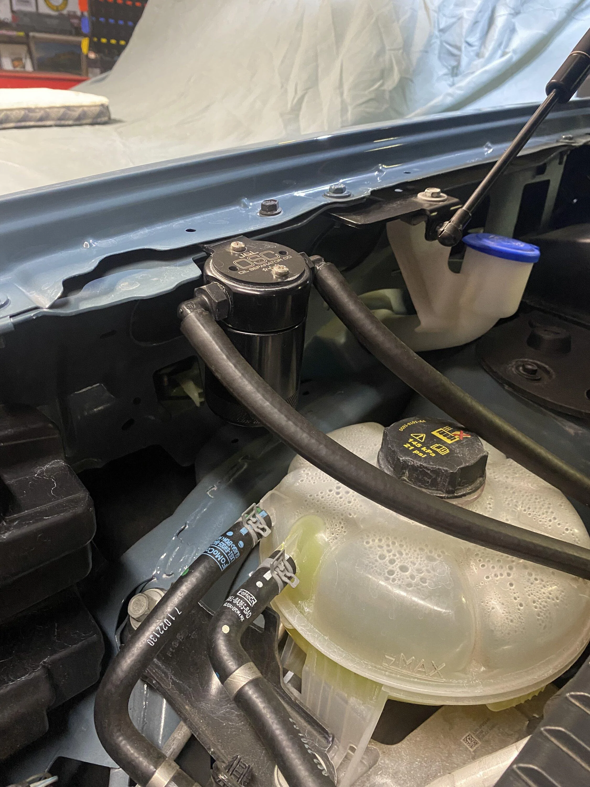 Ford Maverick Catch can oil under hood 6AB4F983-98E8-4118-B1CE-A7BEB0E023F4