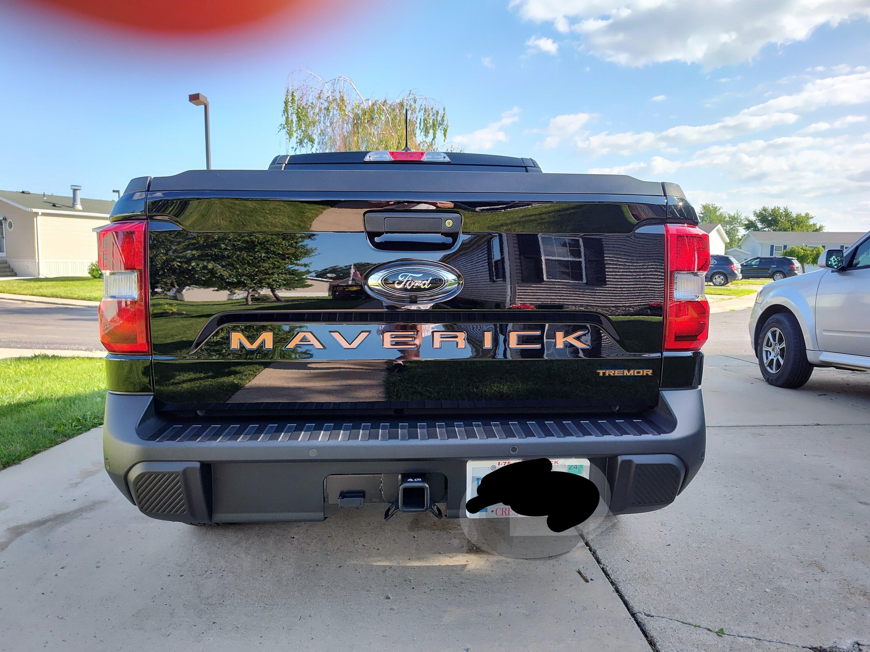 Ford Maverick Tremor orange with black tailgate letters IMG_20230816_173608281_HDR~2