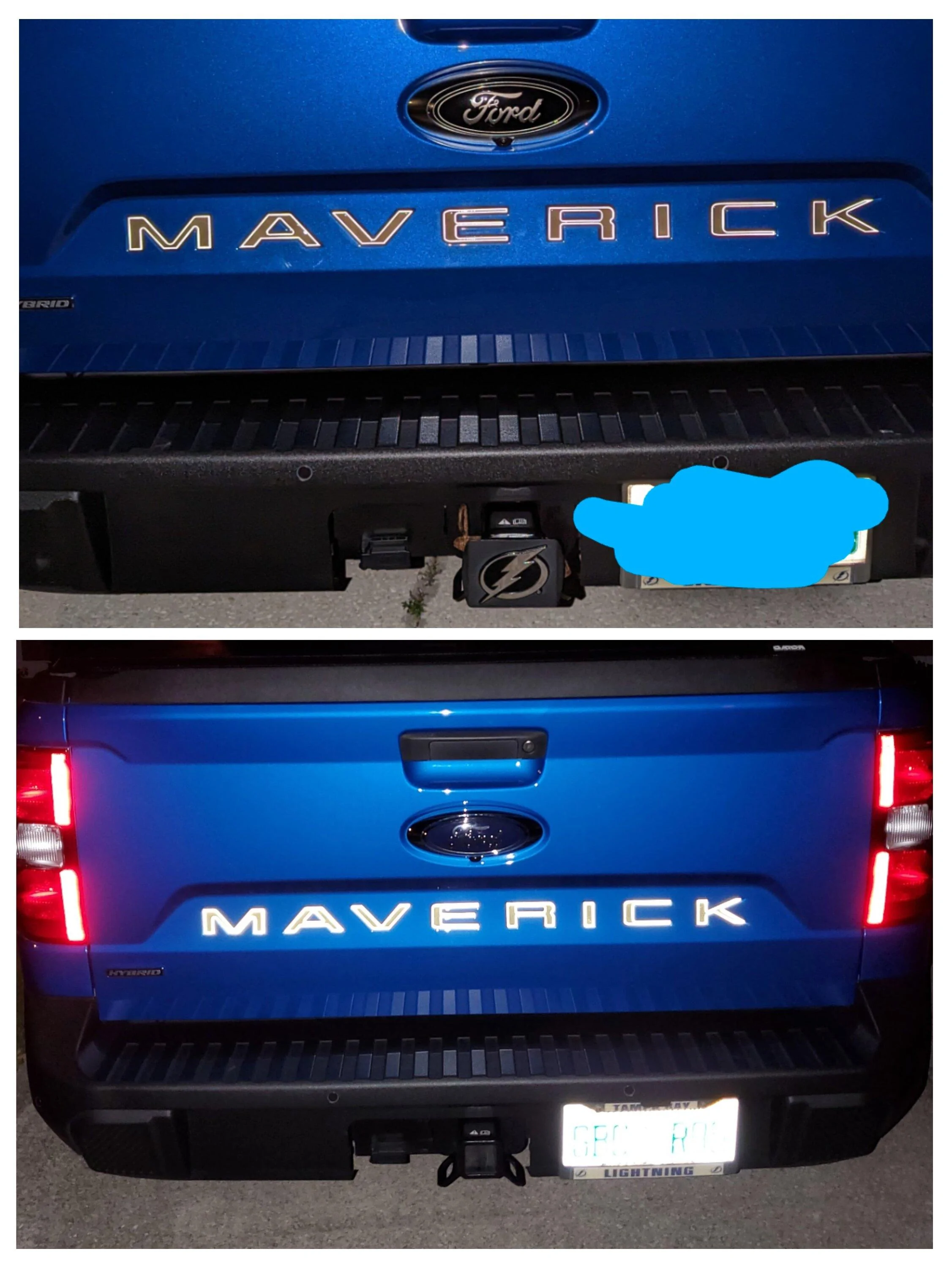 Ford Maverick Color Tailgate Letters For Atlas Blue?  Photos Requested. 20231016_195717-COLLAGE