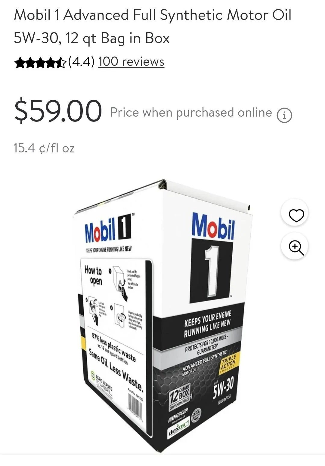 Ford Maverick Mobil 1 Advanced $4.91qt Wal-mart Screenshot_20231126_100714_DuckDuckGo