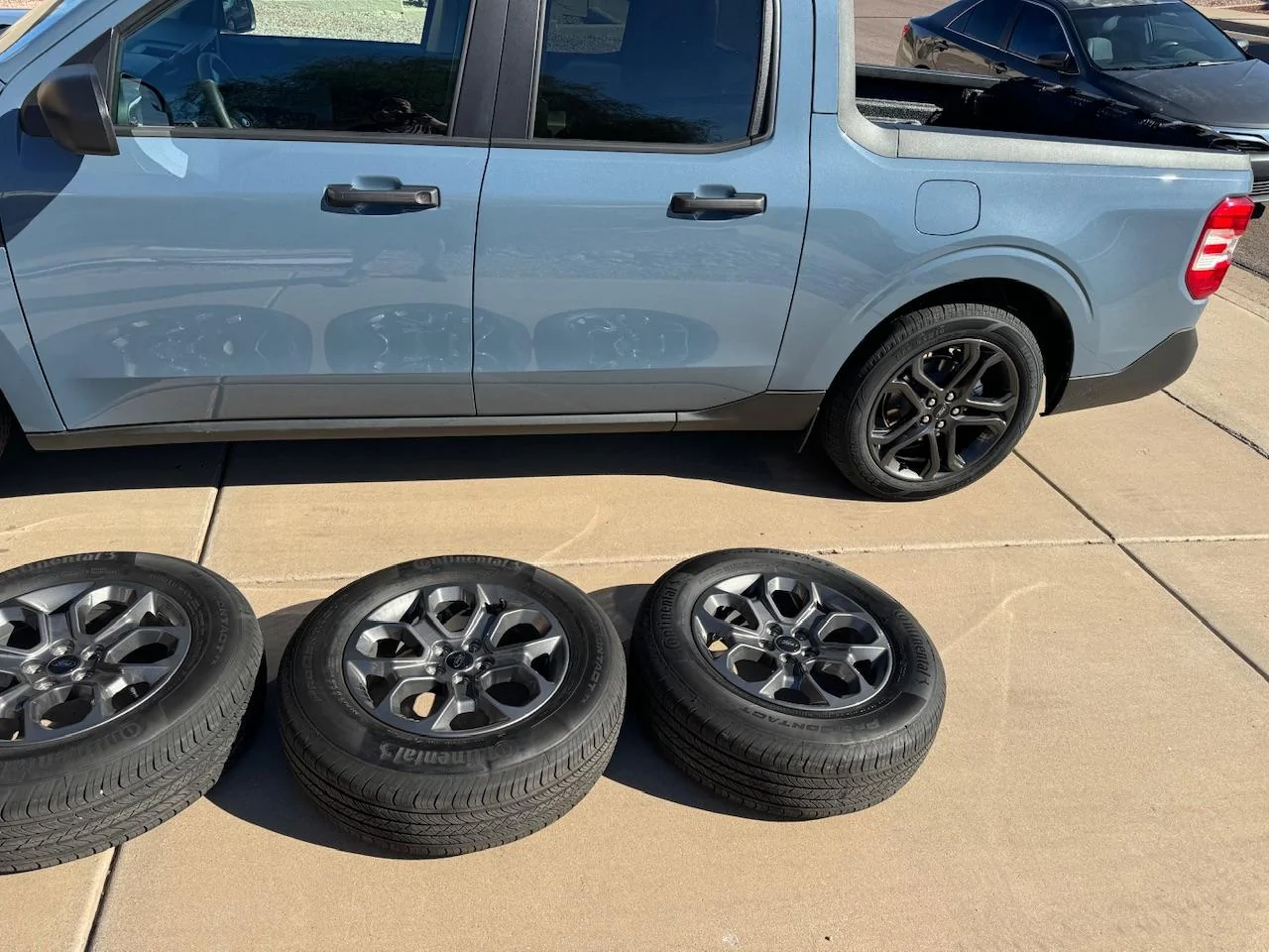 Ford Maverick 2024 Hybrid XLT lowered on 19" Edge rims IMG_4426