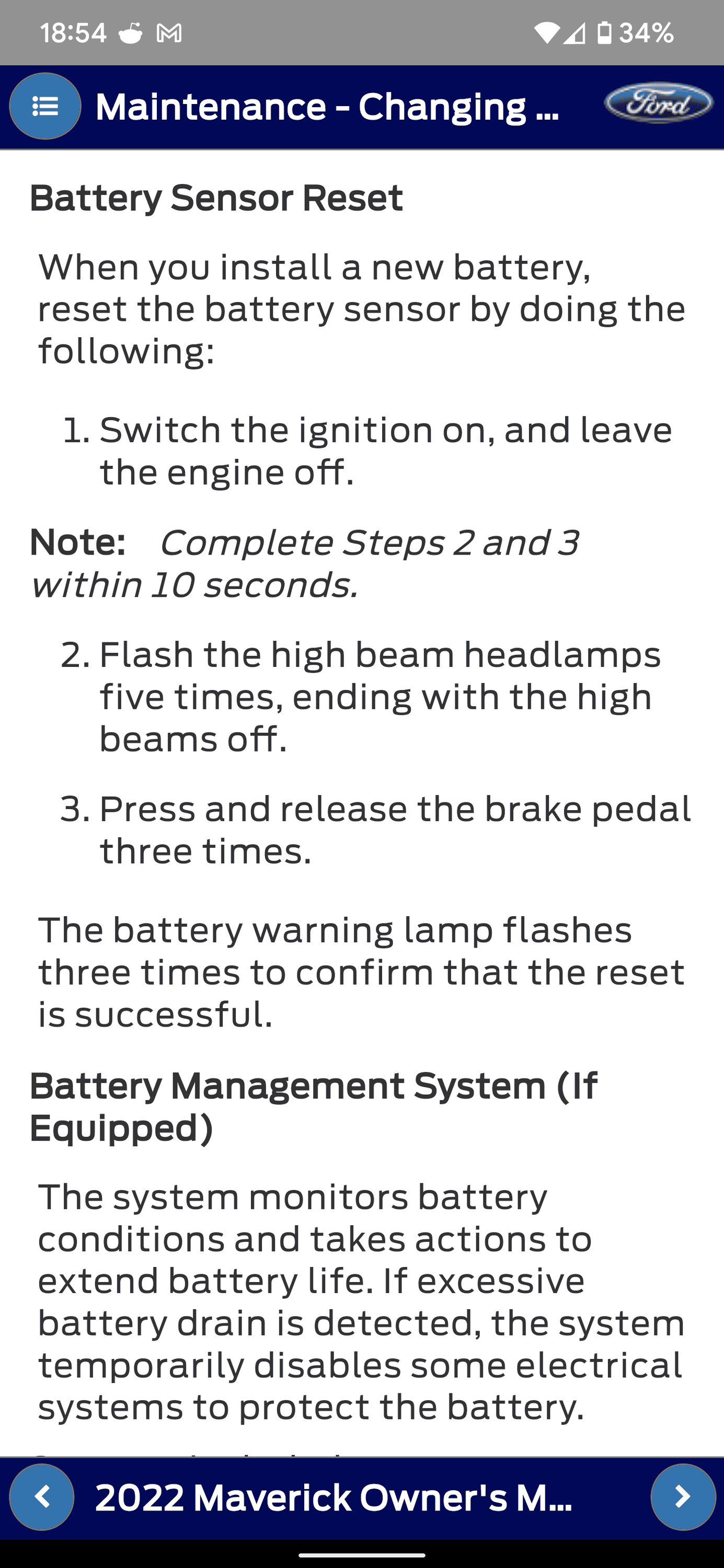 Ford Maverick New 12V battery drain in 3 days! 1701198008846