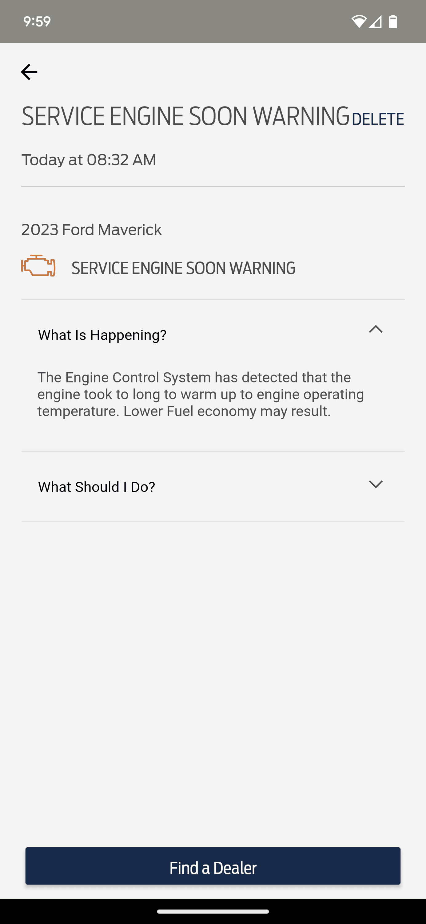 Ford Maverick Check Engine Light: "Engine took too long to warm up to operating temp" Screenshot_20231127-095923