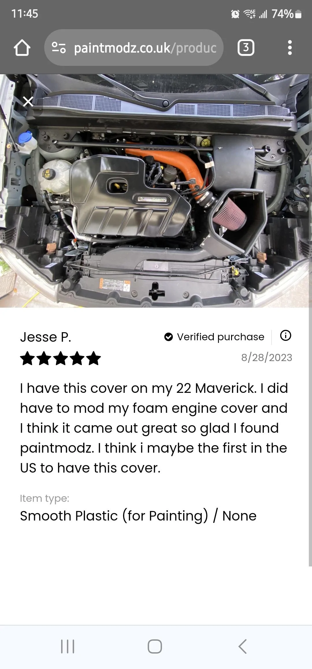 Ford Maverick Ecoboost Engine Cover Screenshot_20231130_114530_Chrom