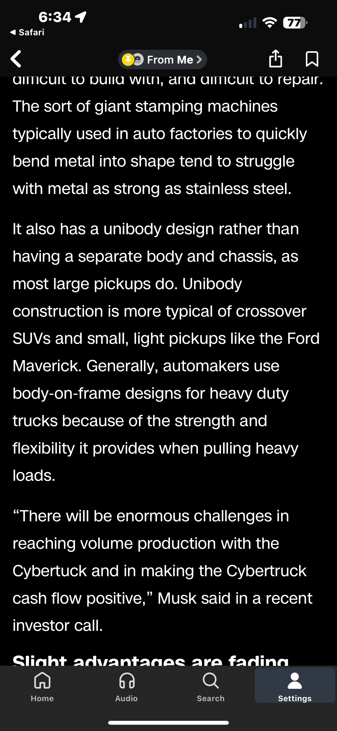 Ford Maverick Tesla cyber truck compared to Maverick on CNN IMG_4921