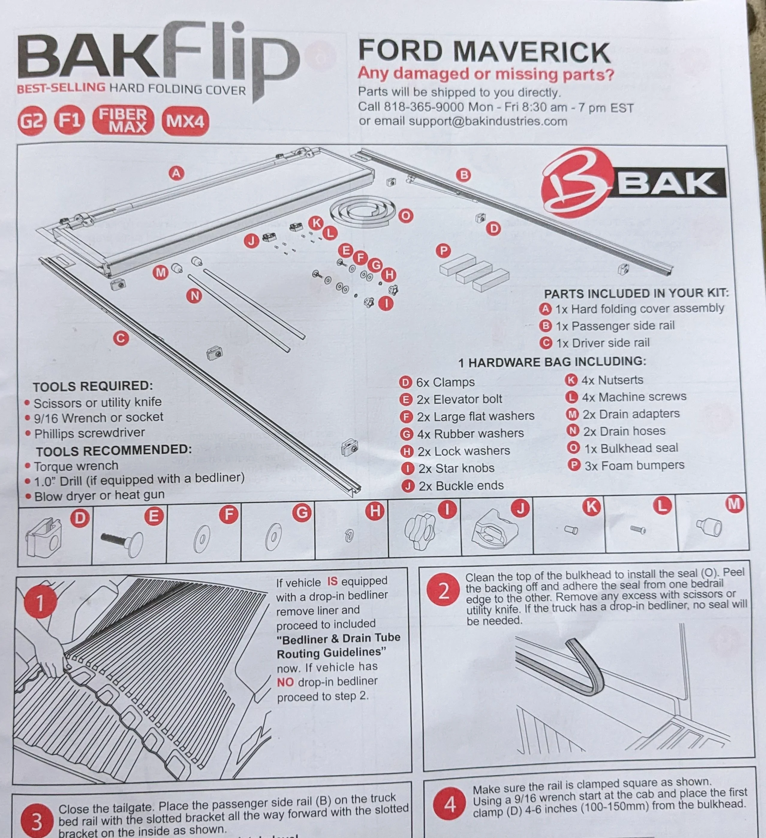 Ford Maverick BAKFlip MX4 Hard Folding Tonneau Cover INSTALLED zTJe2L