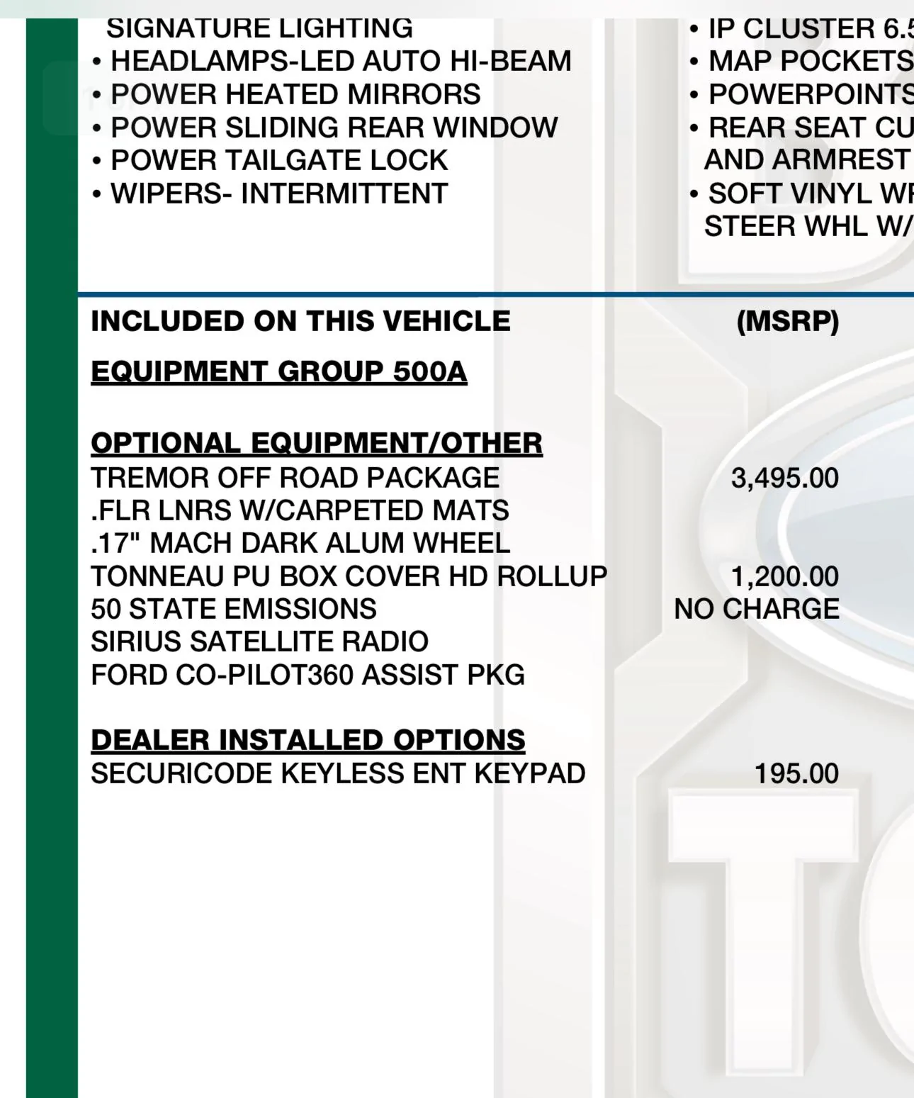 Ford Maverick SecuriCode™ Keyless-Entry still available? IMG_6613