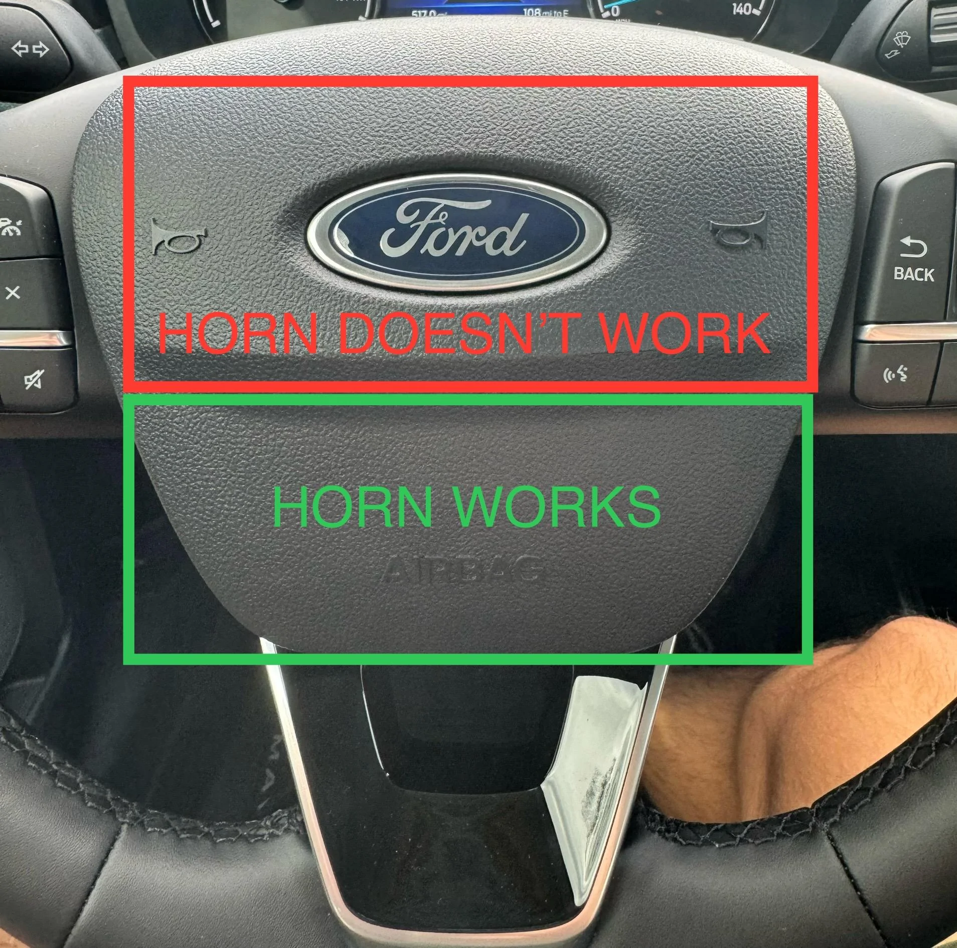 Ford Maverick Horn button location - Is this normal? IMG_1322