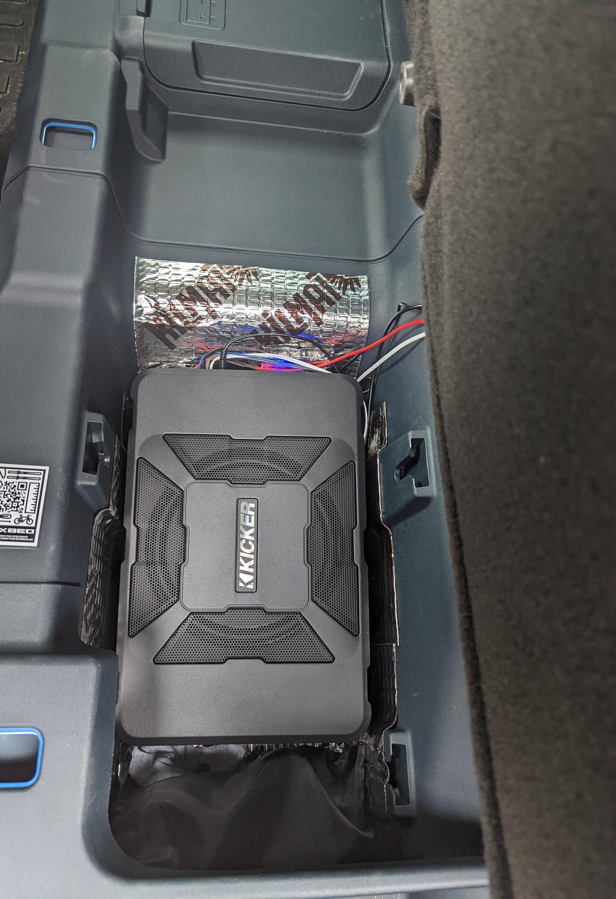 Ford Maverick Kicker HS10 vs traditional underseat sub PXL_20230303_170658622