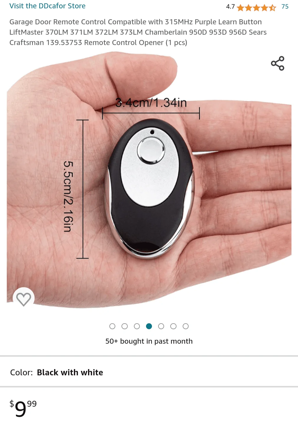 Ford Maverick Where do you put your garage door opener? 1000001170