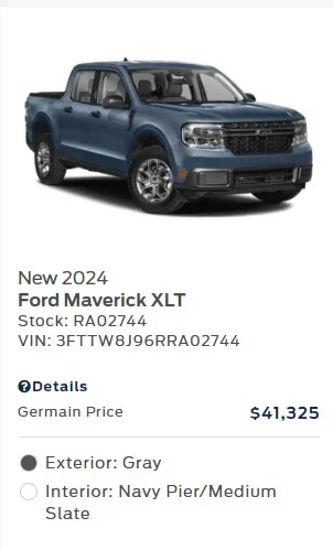 Ford Maverick Maverick orders are back at $1000 Under MSRP @ Granger Ford Maveric 41K