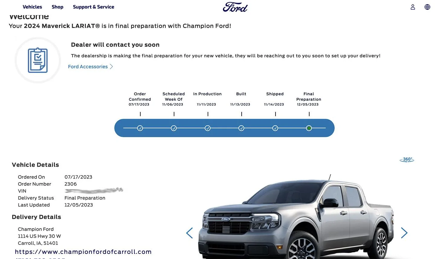 Ford Maverick 9/14/23 Scheduling Email Received Group [EMAILS NOW ARRIVING!] Screenshot 2023-12-06 at 11.44.50 AM