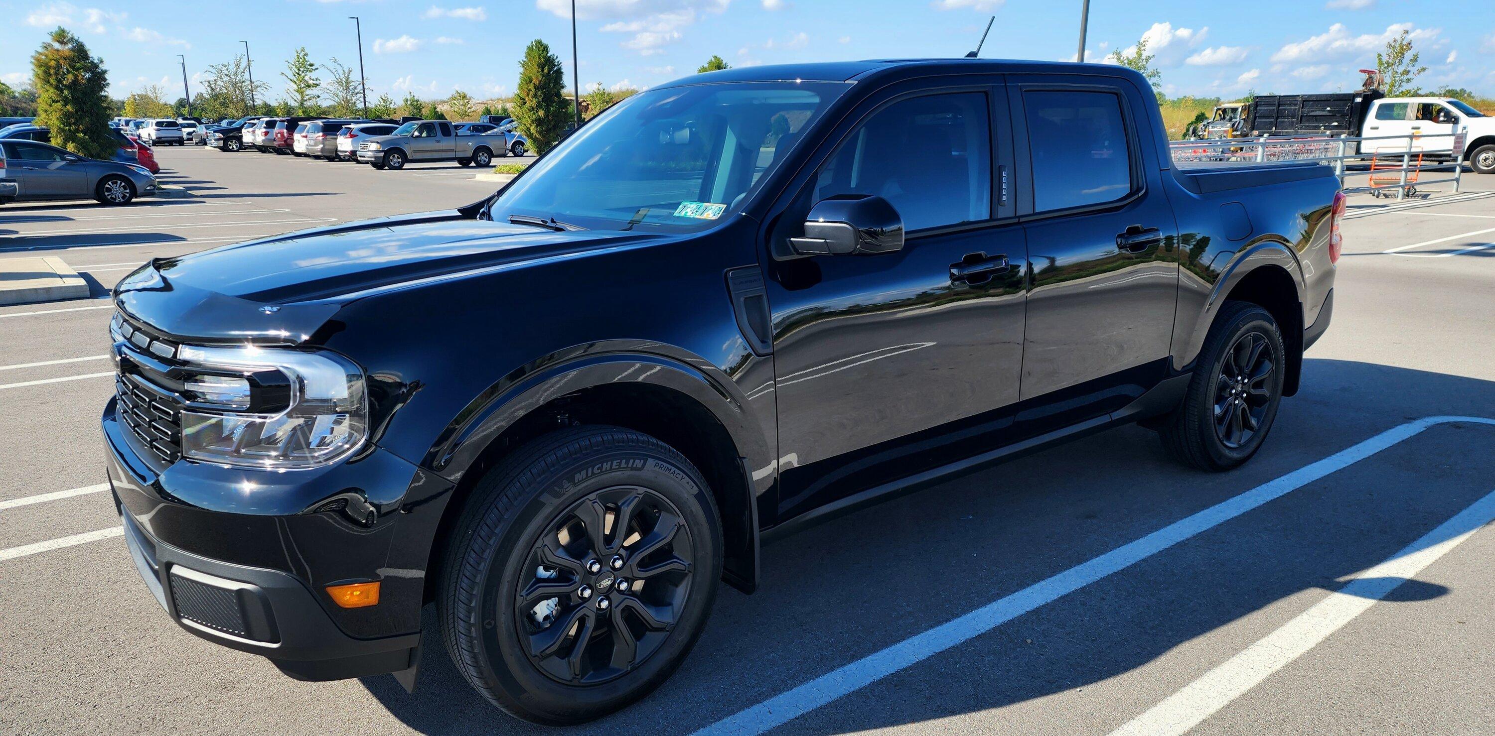 Ford Maverick Thoughts on Shadow Black XLT with Black Appearance pkg? 20231008_114500