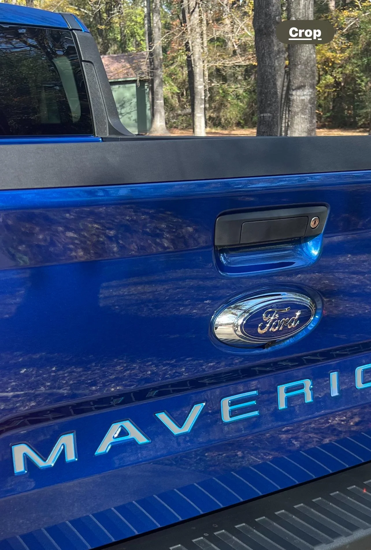Ford Maverick What color tailgate lettering for Azure Gray Metallic Maverick? IMG_6903