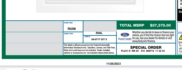 Ford Maverick How long do factory builds take? 1702008315254