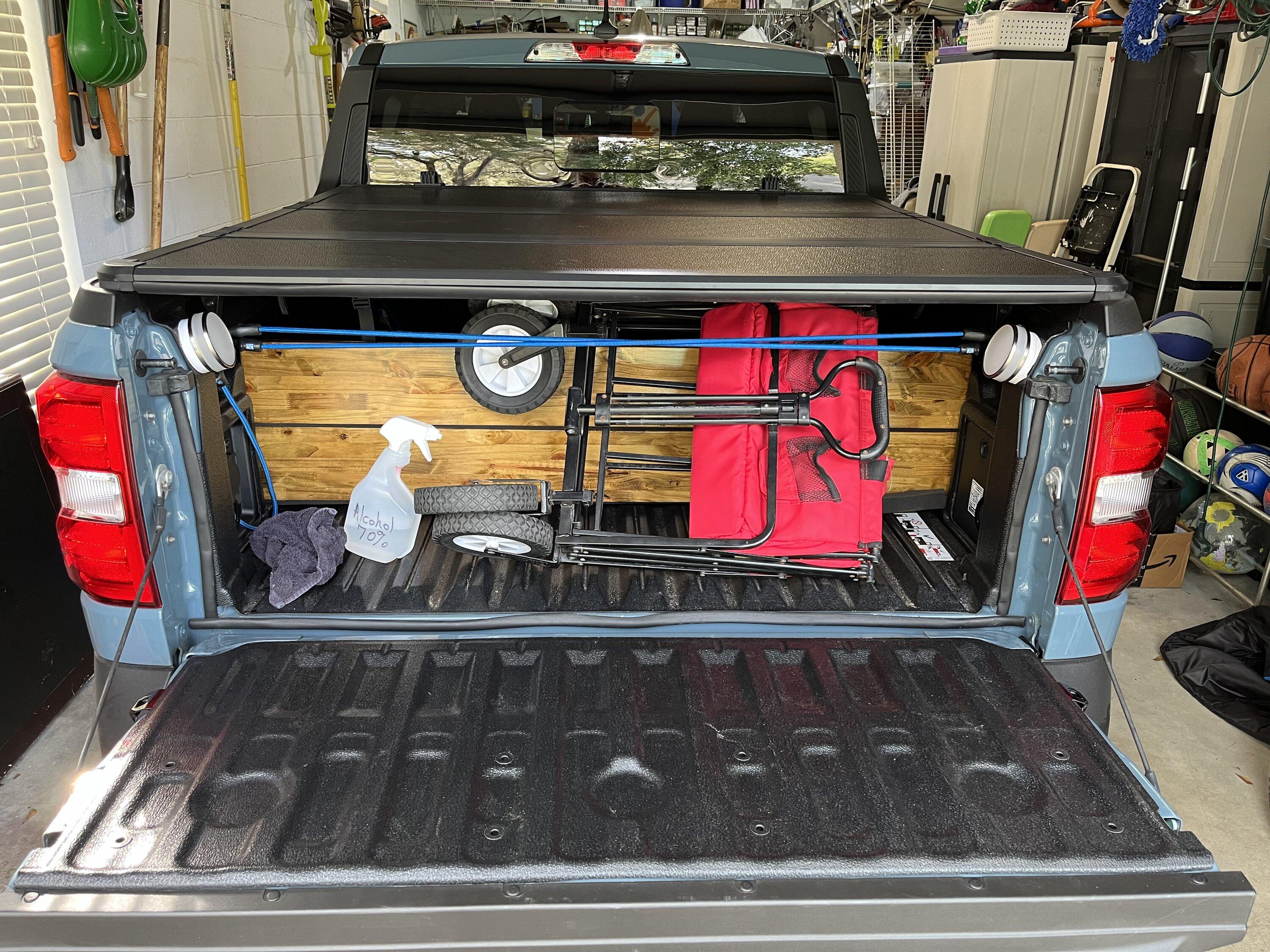 Ford Maverick Tailgate Area LED closet lights added IMG_6590
