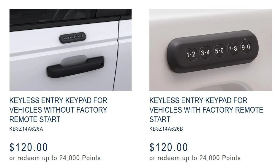 Ford Maverick Keyless Entry keypad not compatible with 2024 Lariat? Keyless entry