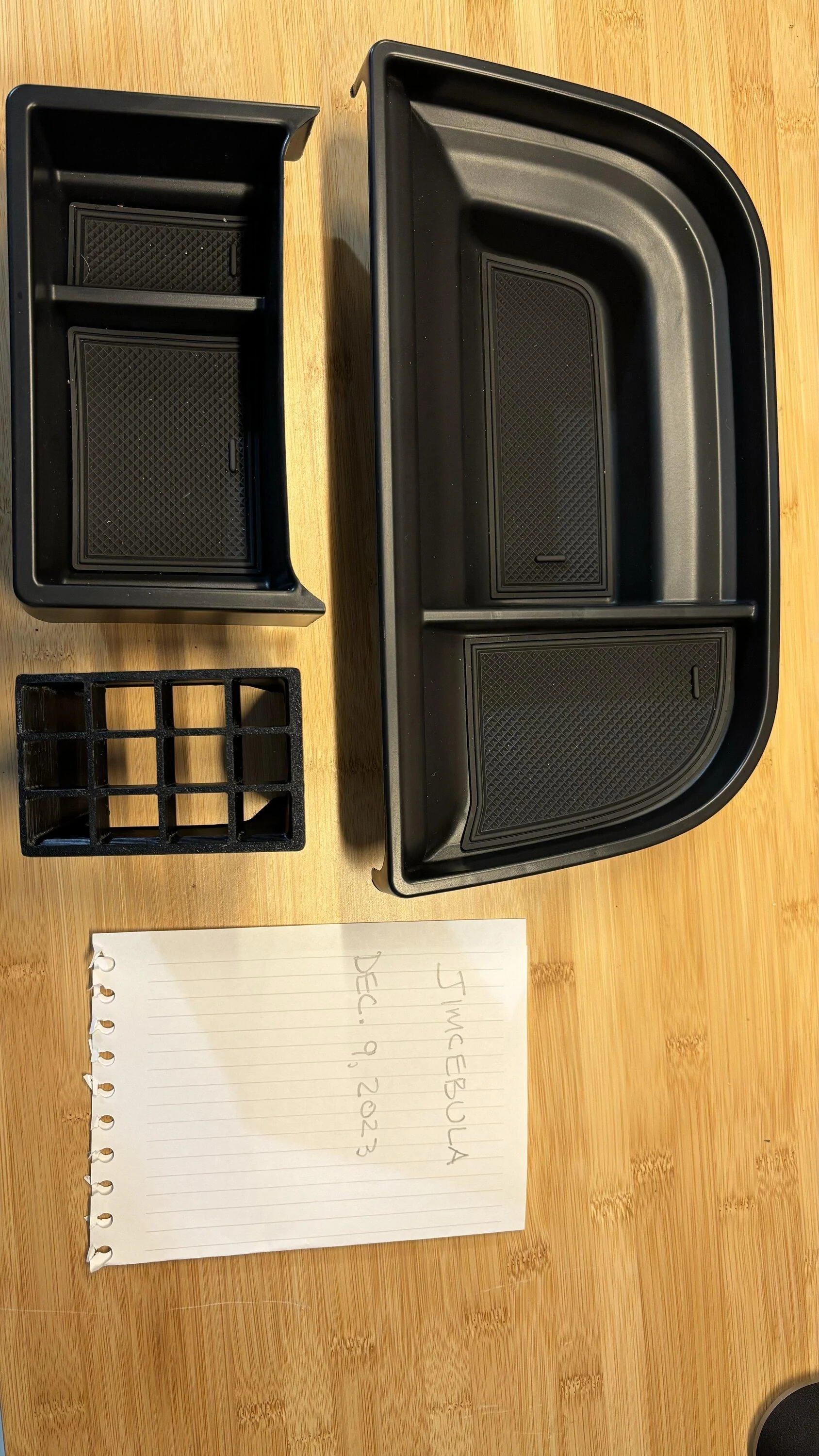 Ford Maverick Muslogy organizers and Akro cubby insert IMG_0076