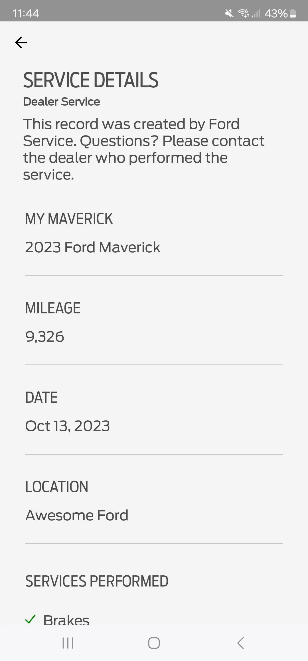Ford Maverick Oil Life / Sensor Readings Screenshot_20231211_114437_FordPass