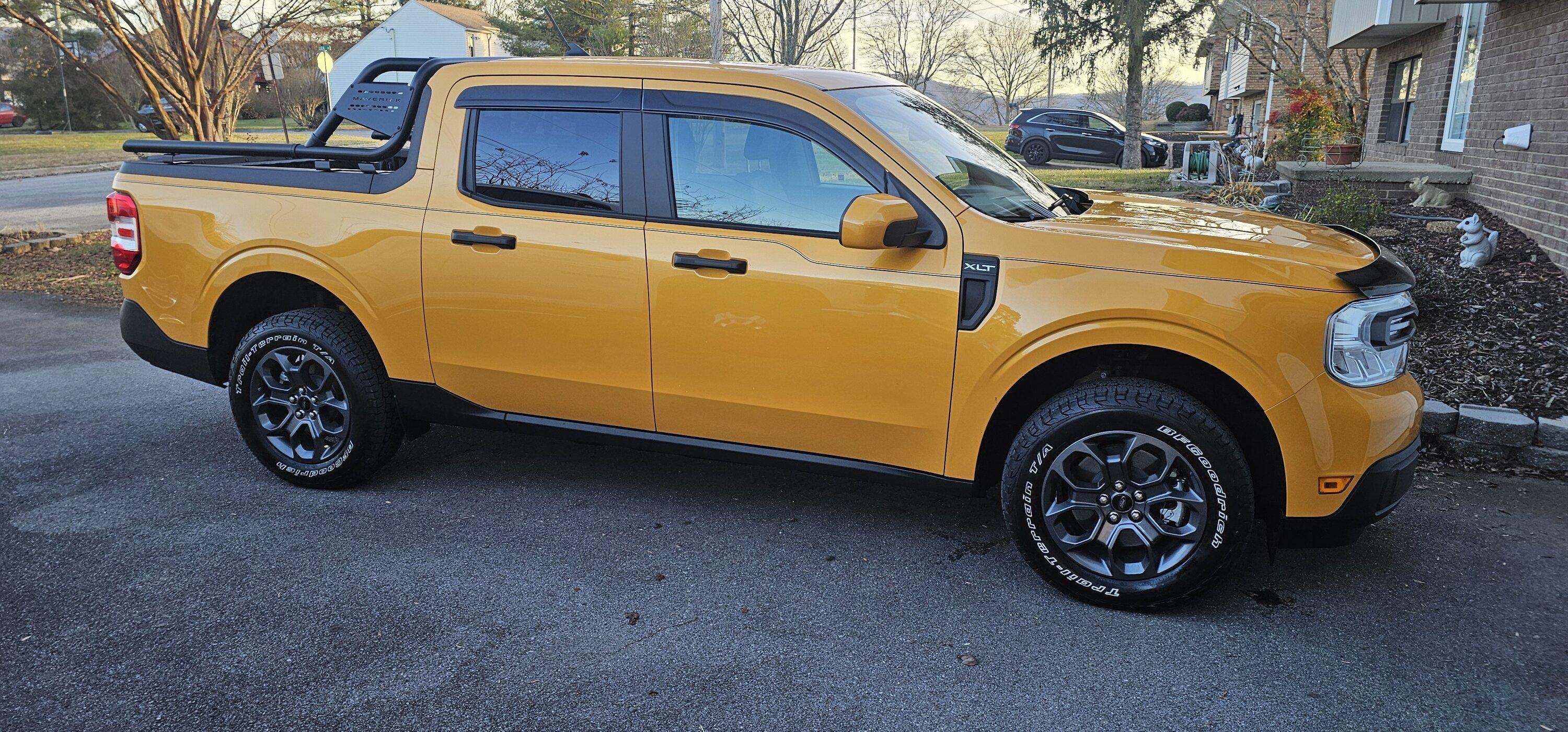 Ford Maverick Visual Comparison of Different Tires / Tire Sizes on 2022+ Maverick 20231212_163221