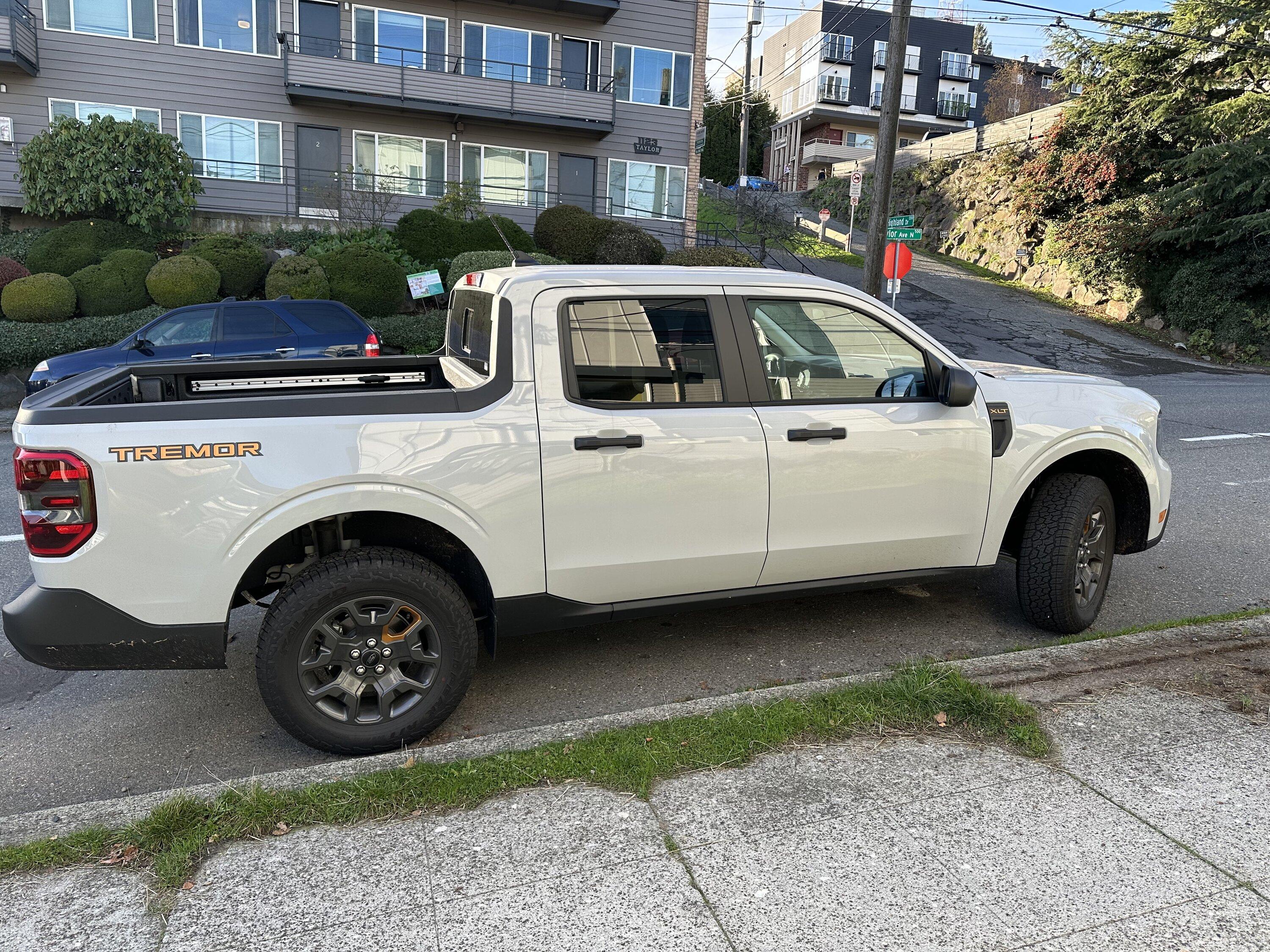 Ford Maverick MSRP $32,945 - 2023 Maverick XLT Tremor - Avalanche Grey - Seattle IMG_0192
