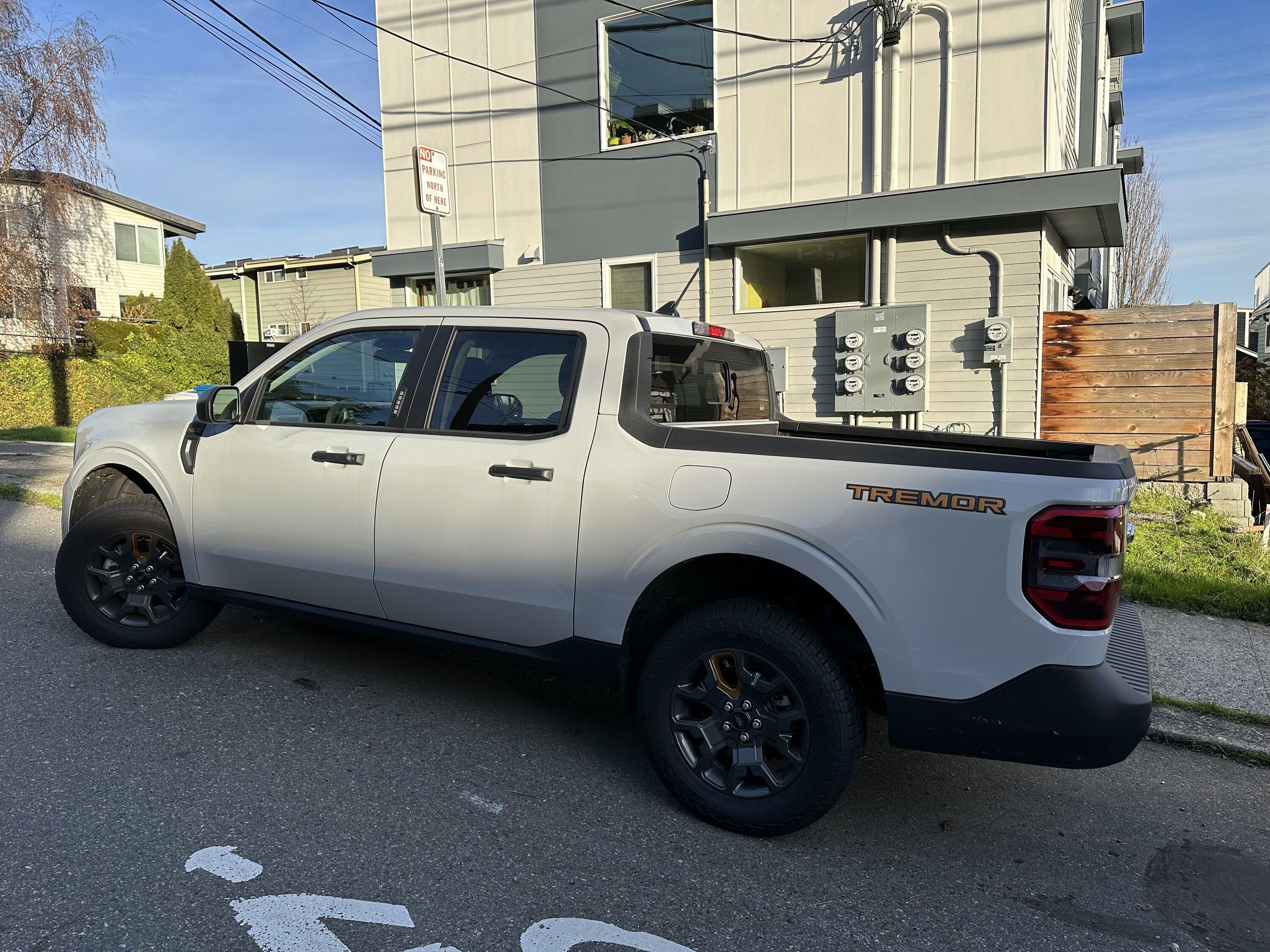Ford Maverick MSRP $32,945 - 2023 Maverick XLT Tremor - Avalanche Grey - Seattle IMG_0190