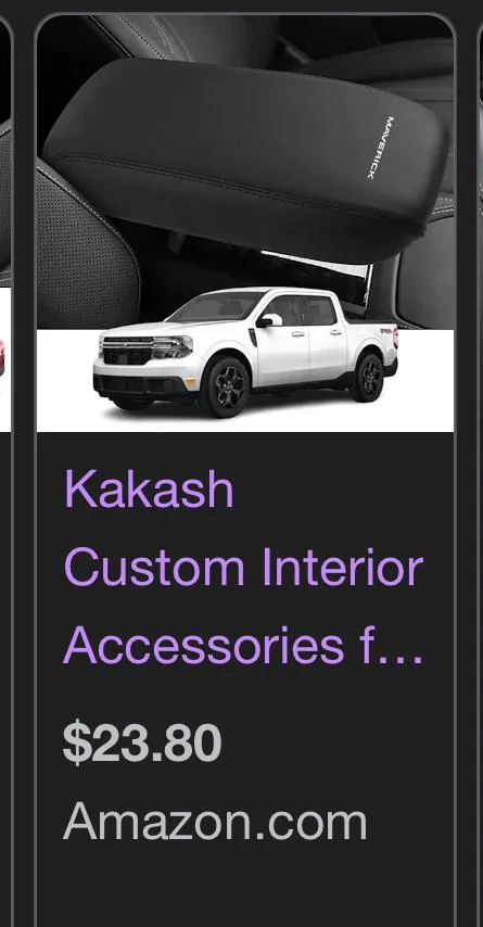 Ford Maverick Mabett Armrest Cover Installed IMG_0980