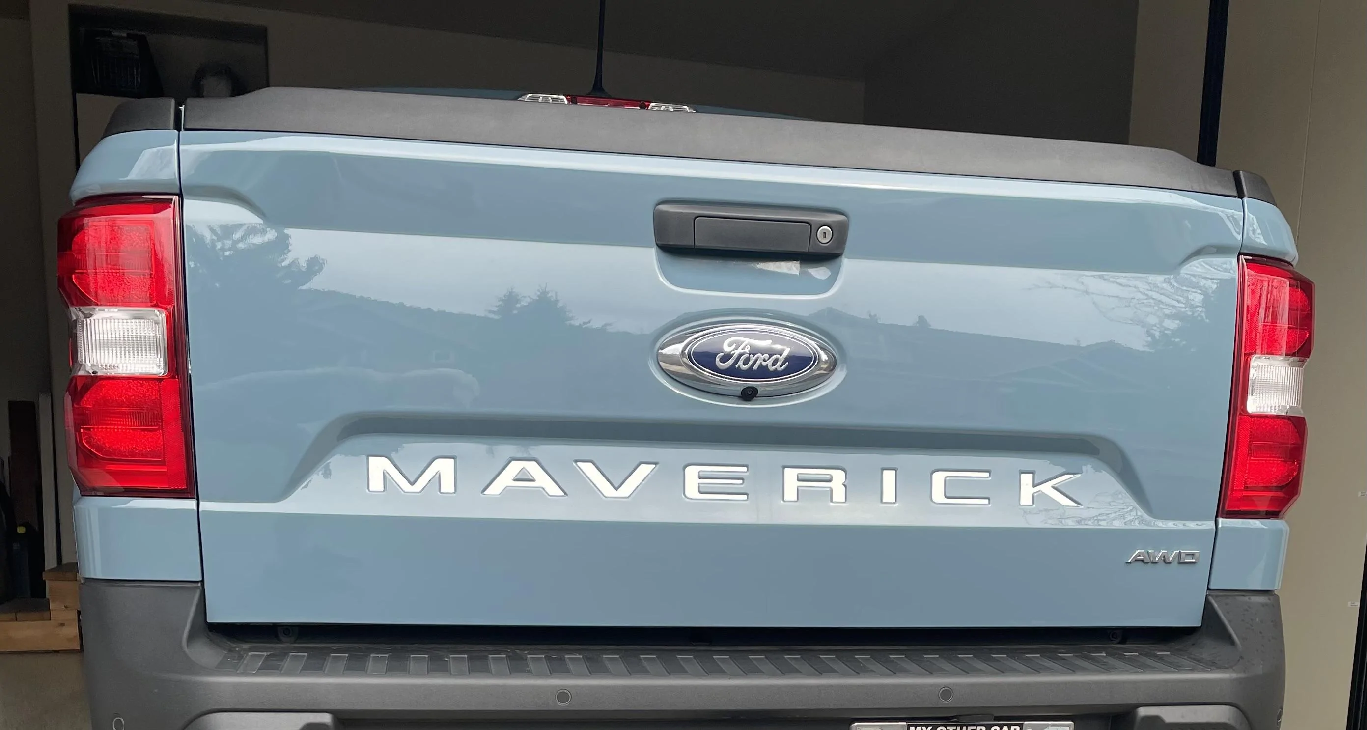 Ford Maverick Nice little decal upgrade to the tailgate..... IMG_3687