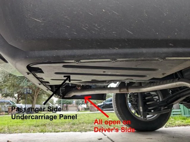 Ford Maverick question about rear undercarriage panels PXL_20231219_212915669