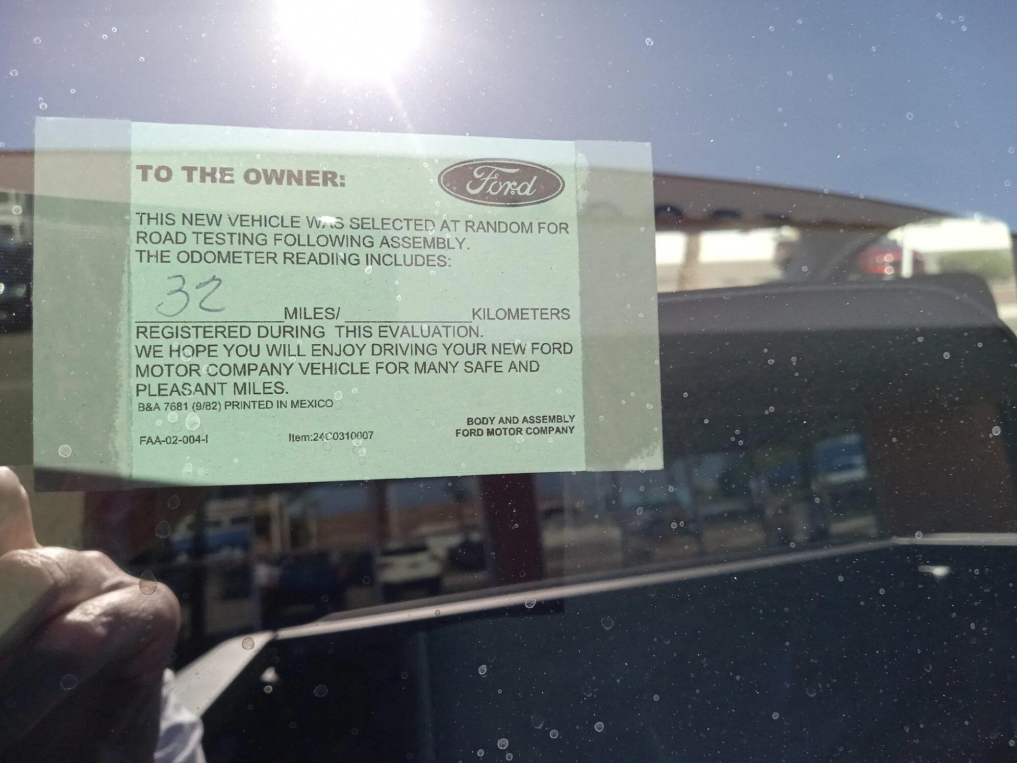Ford Maverick Someone has been joyriding my Maverick in Mexico Milage Notic