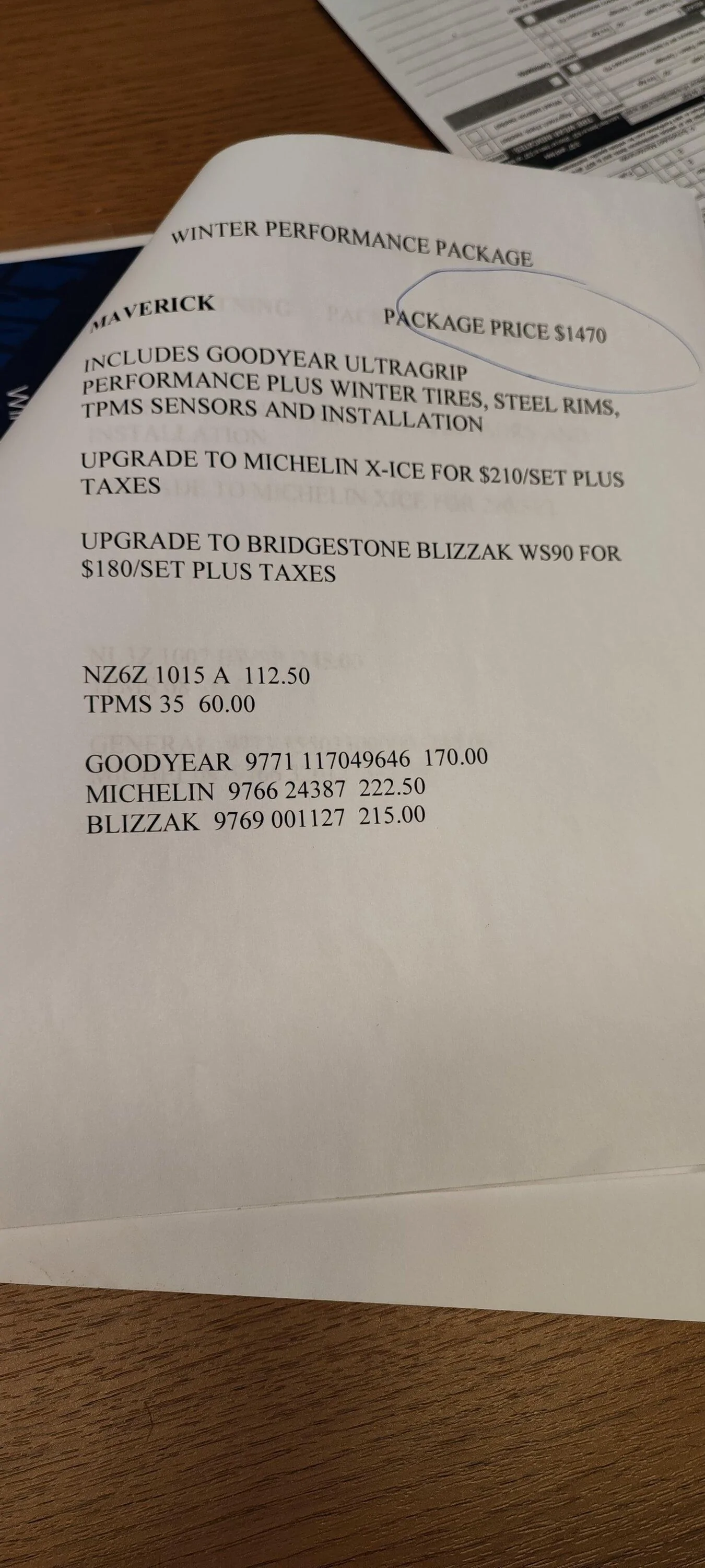 Ford Maverick Dealership has a deal on winter tires/rims. Thoughts? IMG_20231219_090849