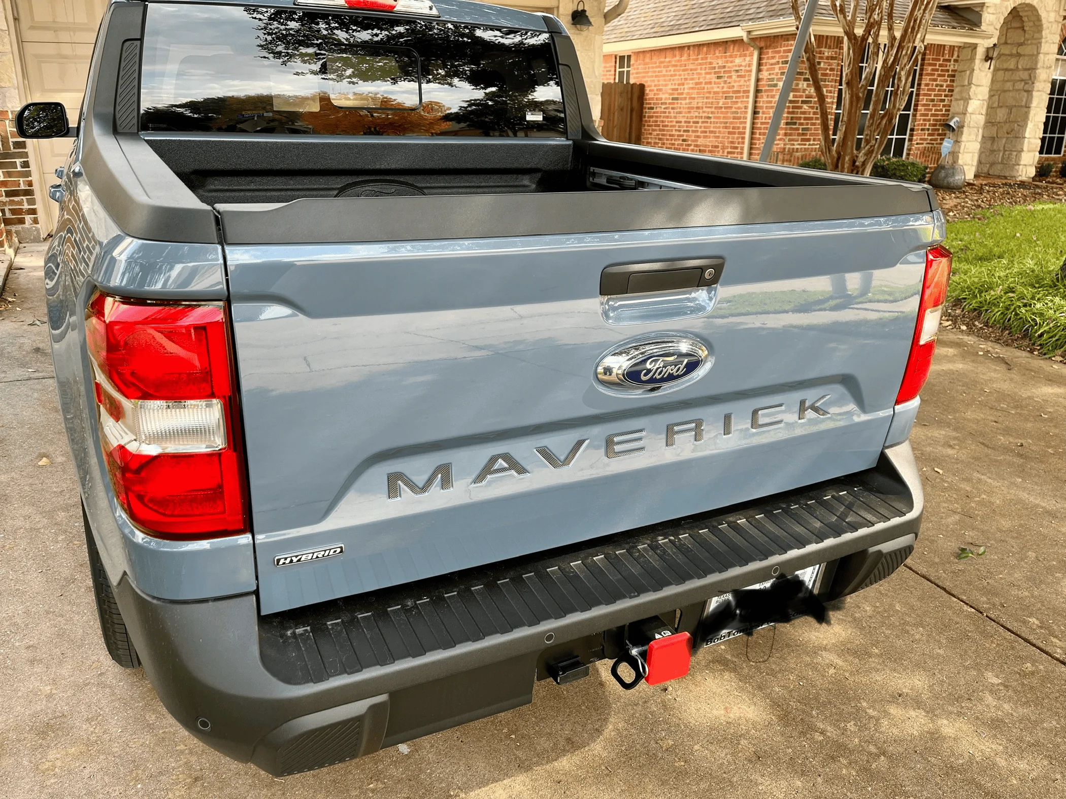 Ford Maverick Matte Black tailgate letters on Velocity Blue Maverick 1703214956305