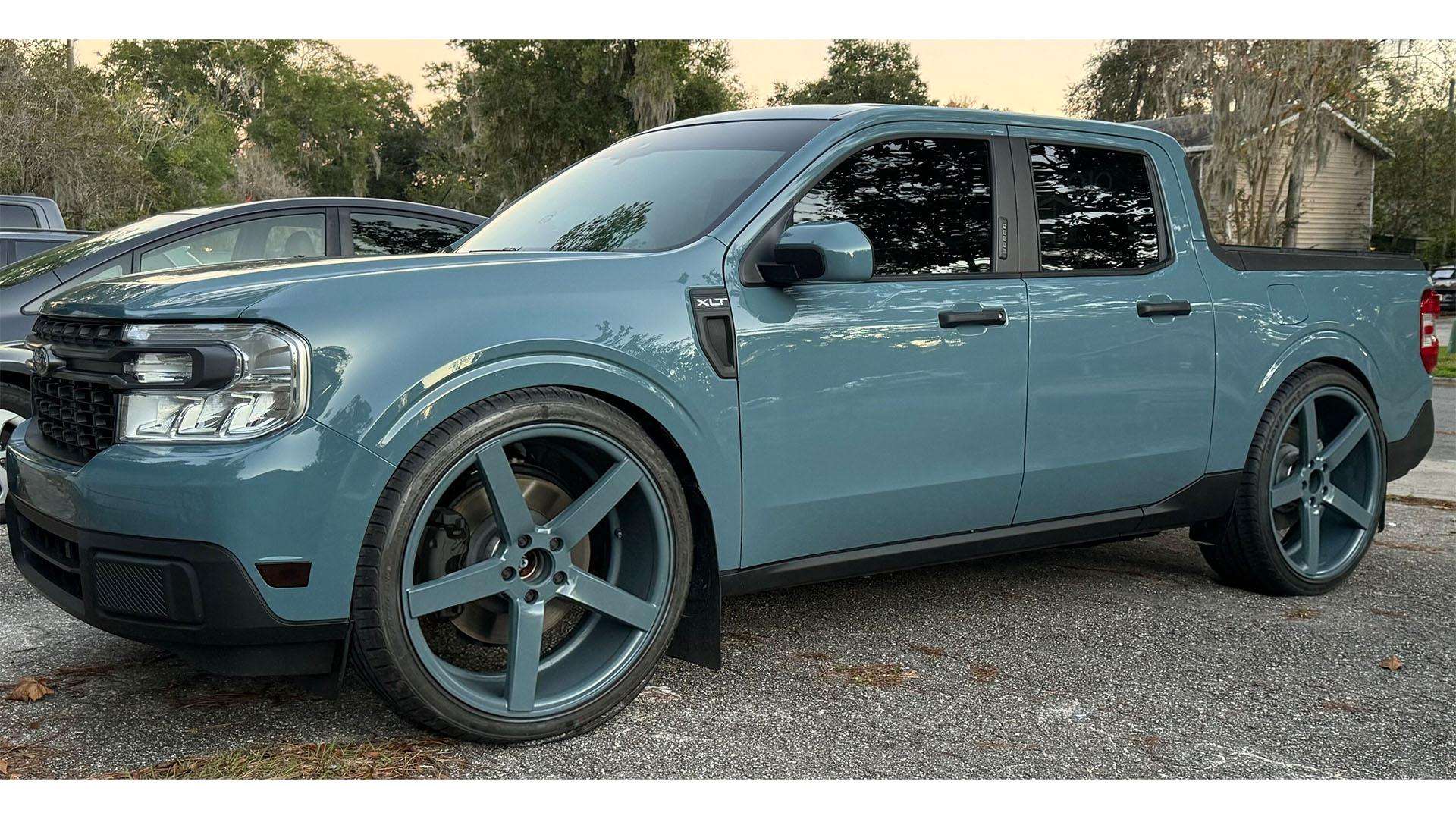 Ford Maverick Painted 20" wheels in Area 51 body color Untitled (2)