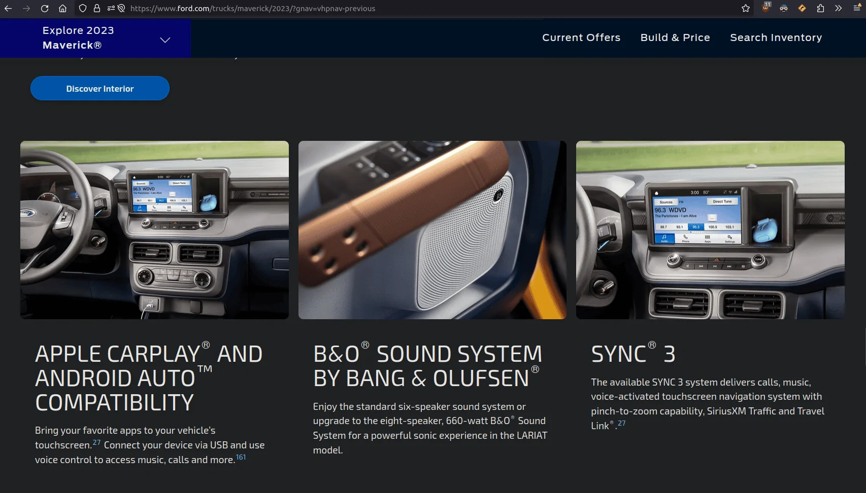 Ford Maverick How many watts in B&O system and standard audio system? 2023bo-660watt