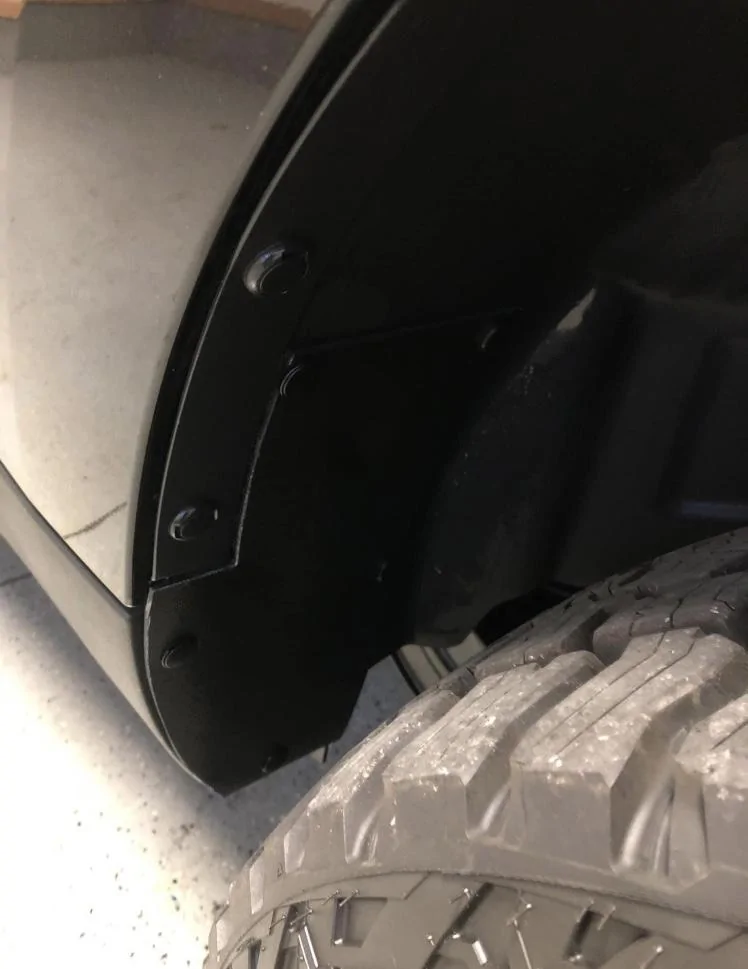 Ford Maverick Filler panel for rear wheel liner. IMG_8573
