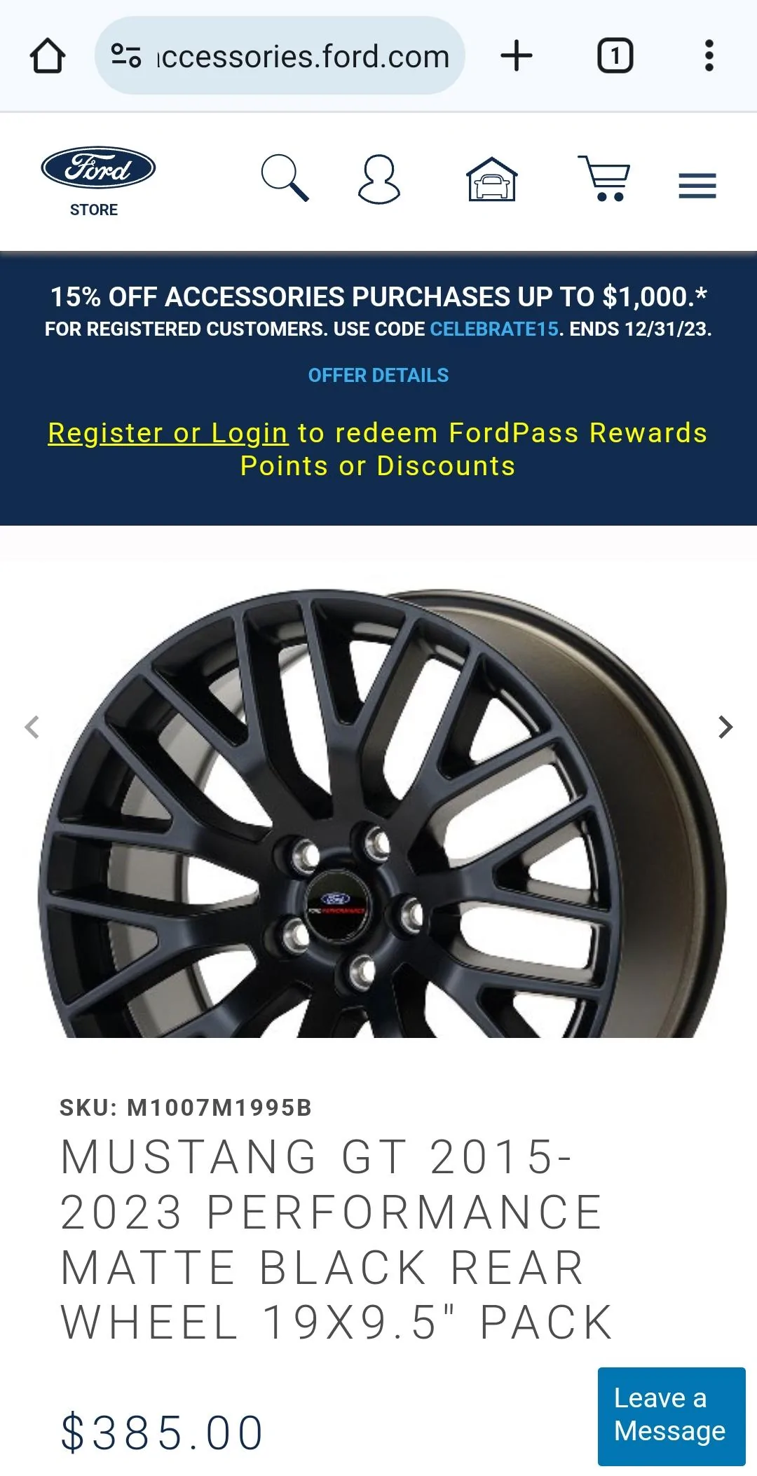 Ford Maverick Performance Ford Mustang Rims Screenshot_20231229_095644_Chrom