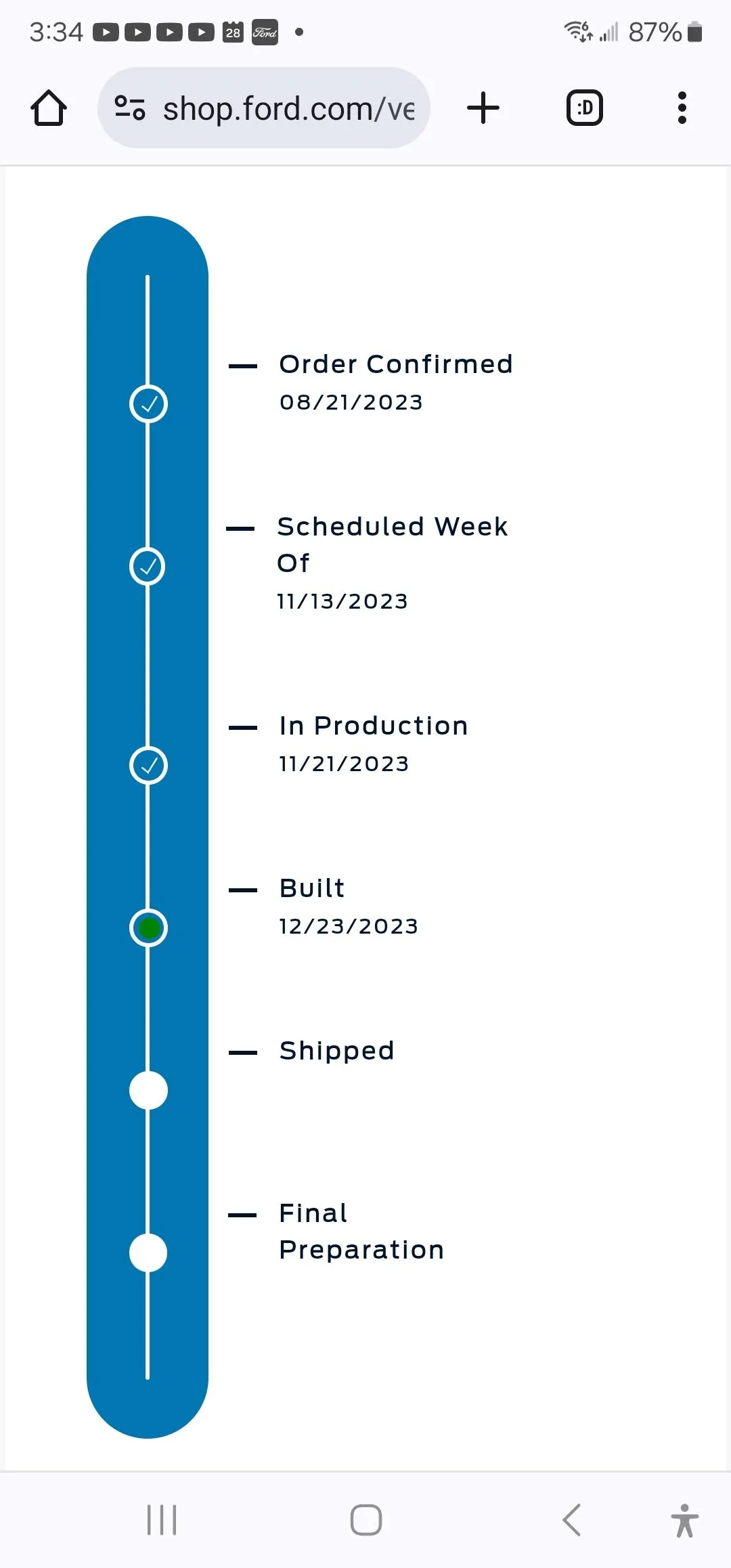 Ford Maverick It's built, now the shipping wait time Screenshot_20231228_033425_Chrom