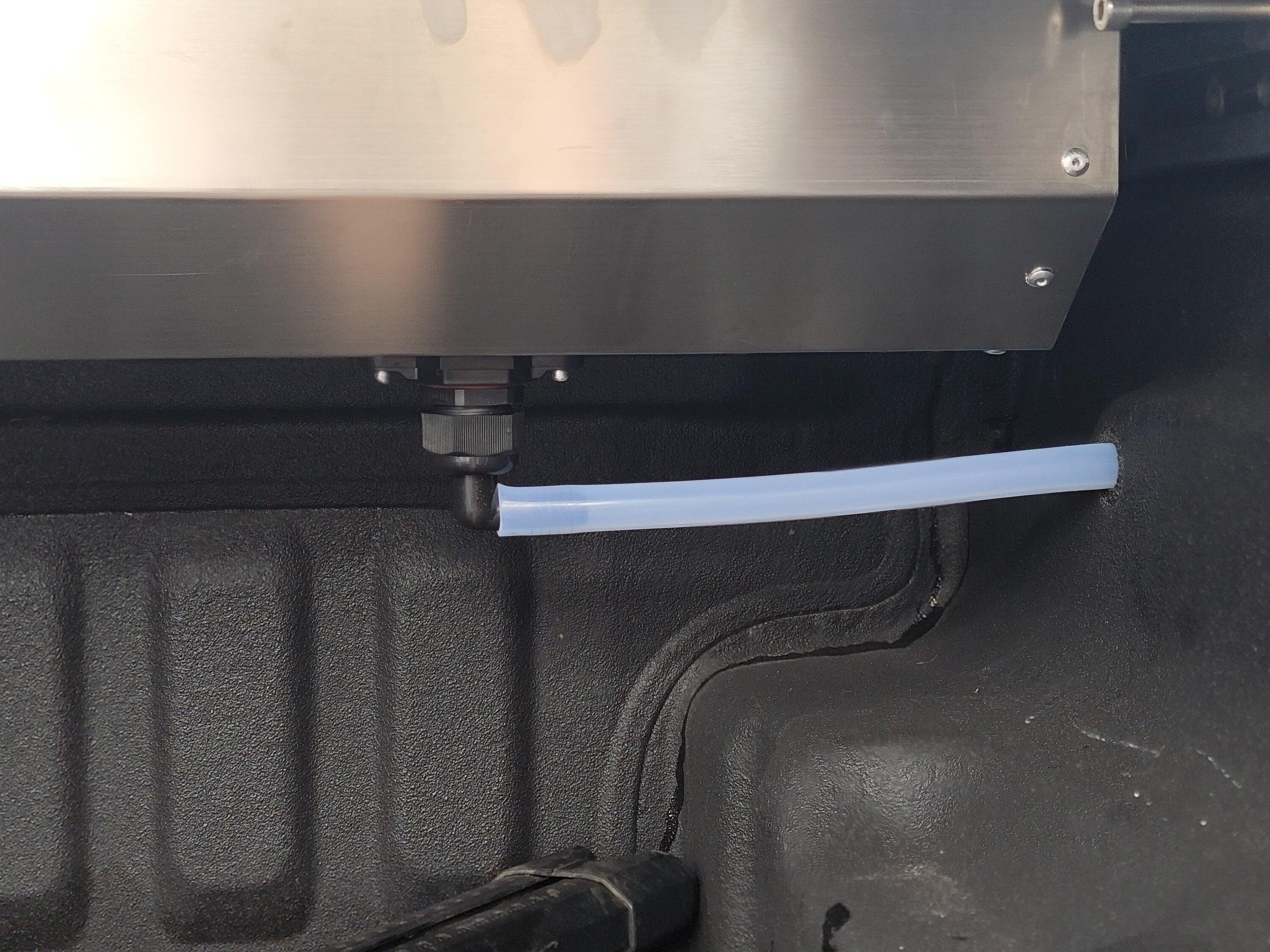 Ford Maverick Simple Tonneau Drain Tube Modification 20231230_142820