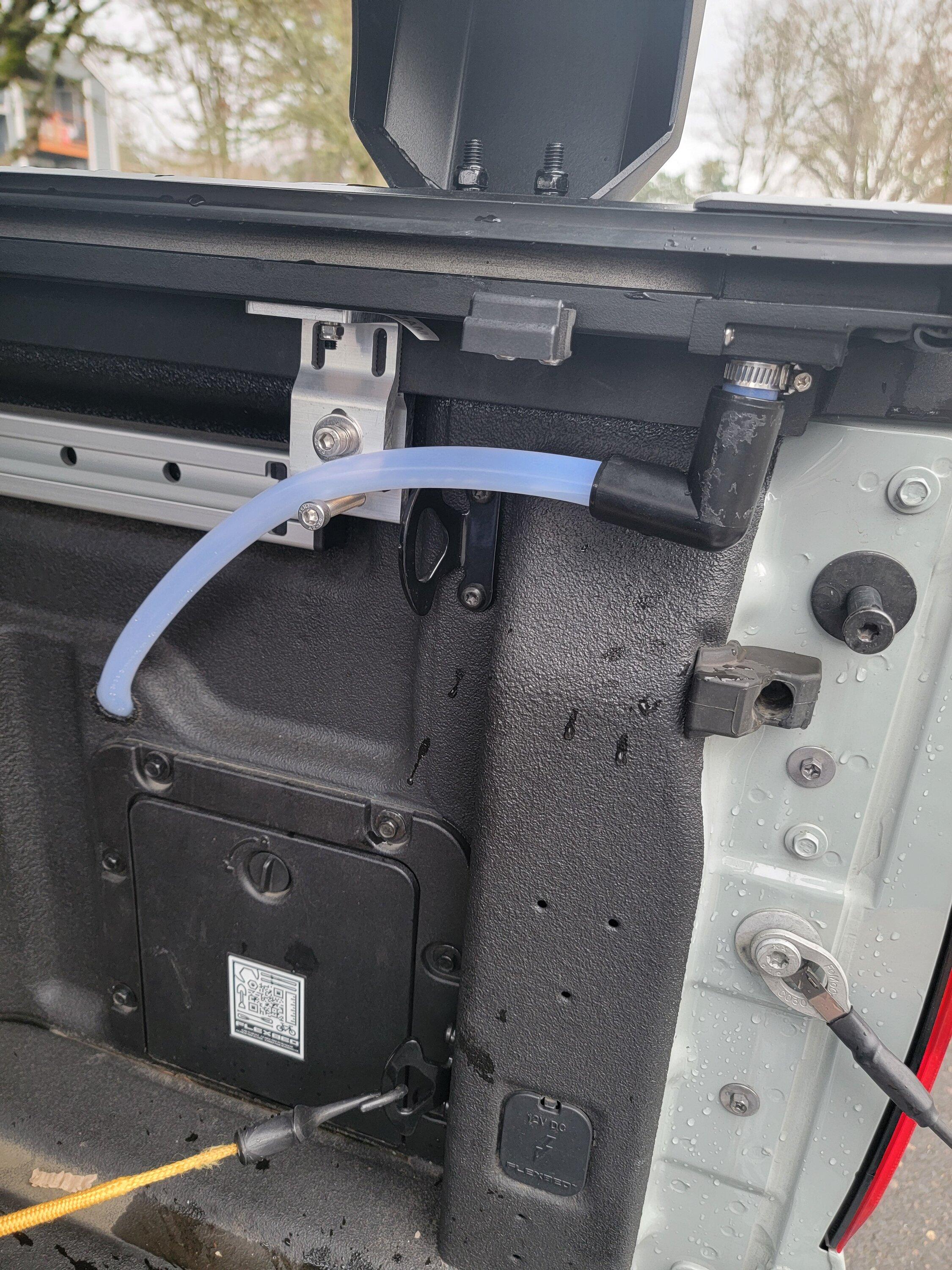 Ford Maverick Simple Tonneau Drain Tube Modification 20231230_142742