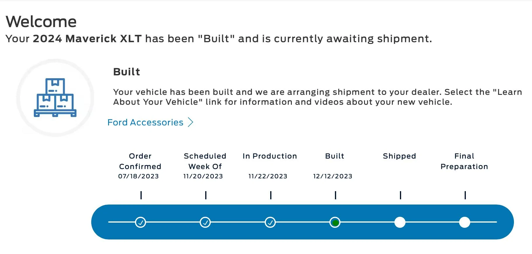 Ford Maverick It's built, now the shipping wait time IMG_0990