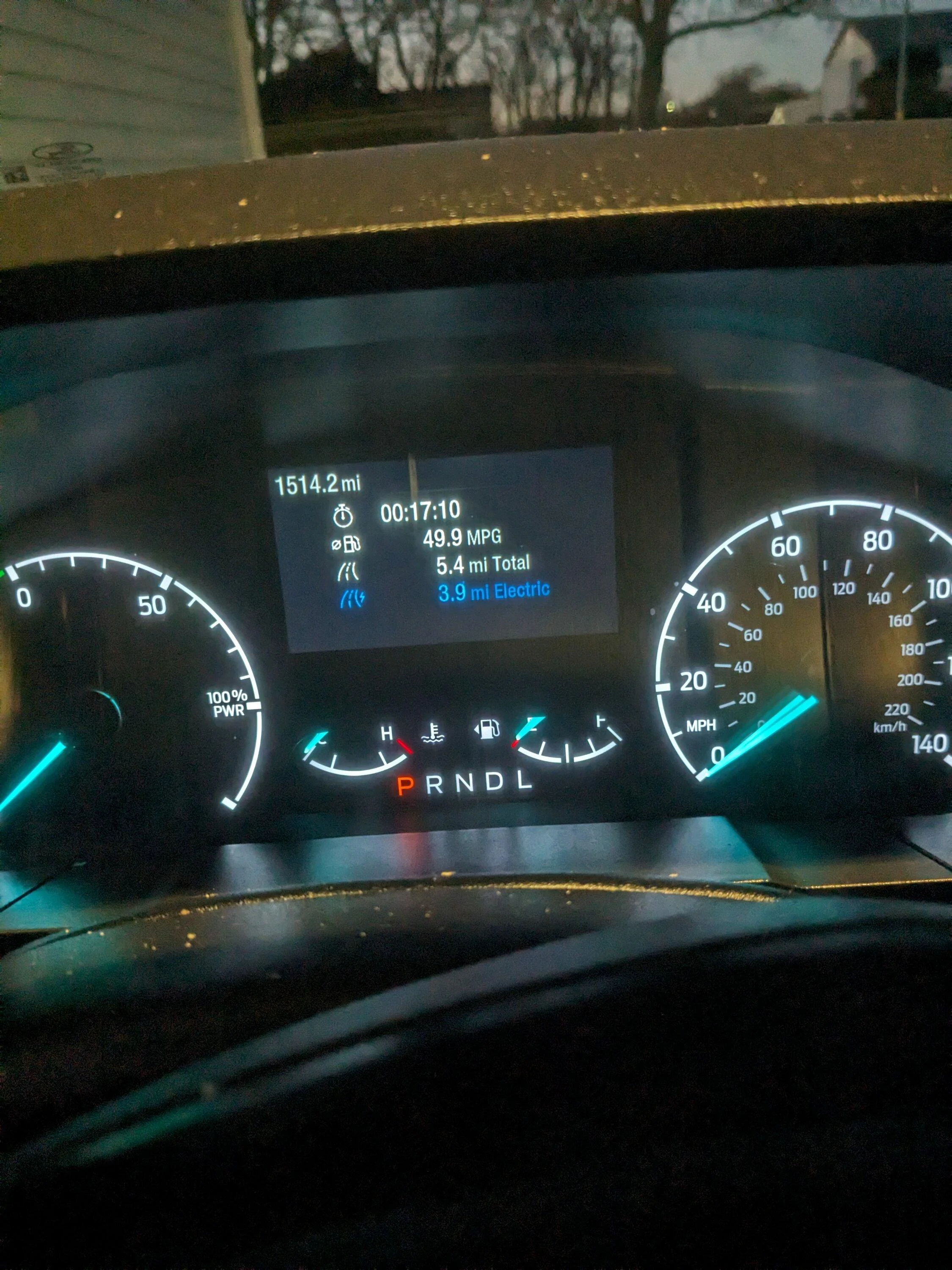 Ford Maverick Low MPG displayed on short trips in Hybrid PXL_20240102_214953950.MP