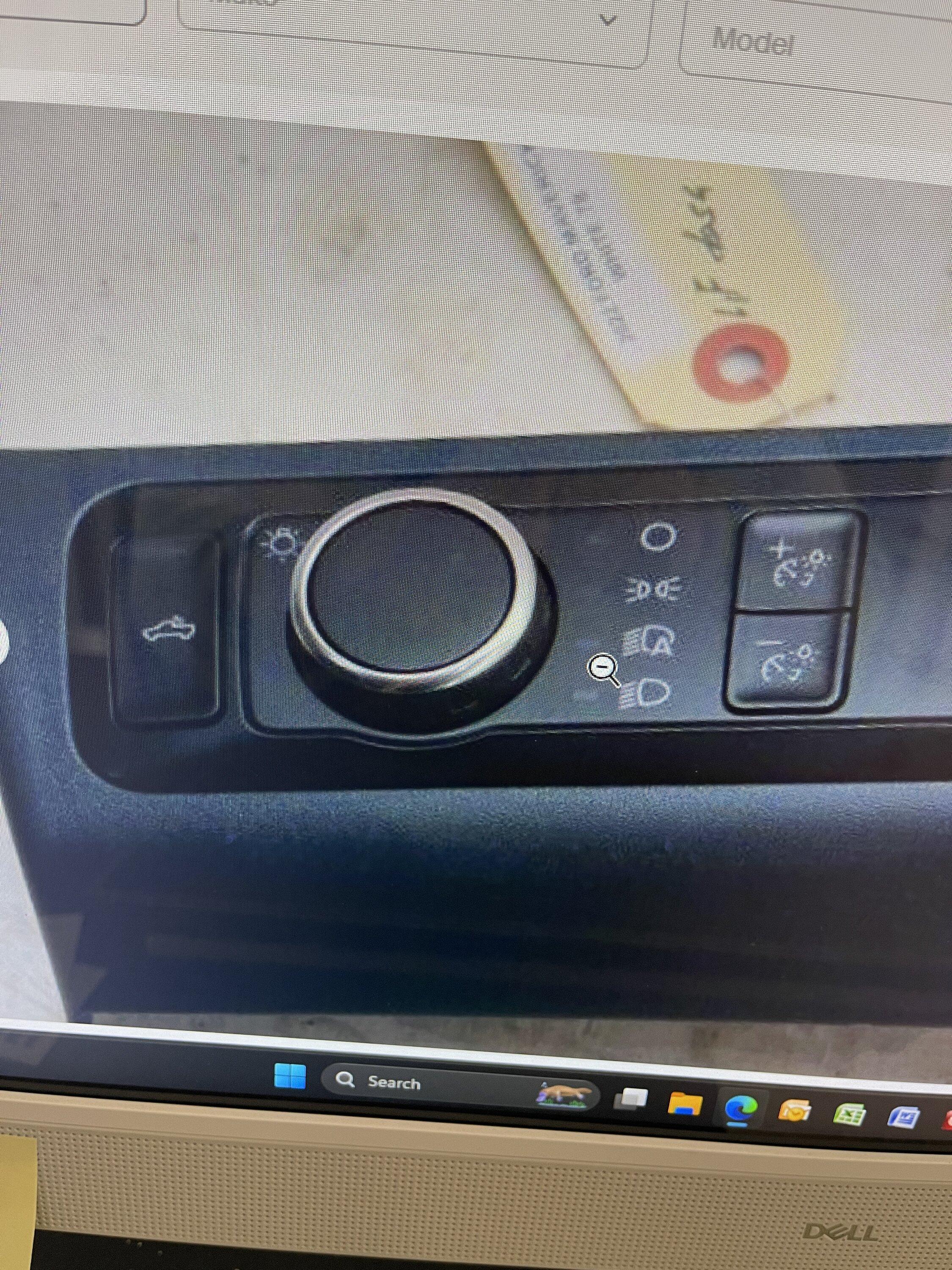 Ford Maverick Light Control Panel Light Control.JPG